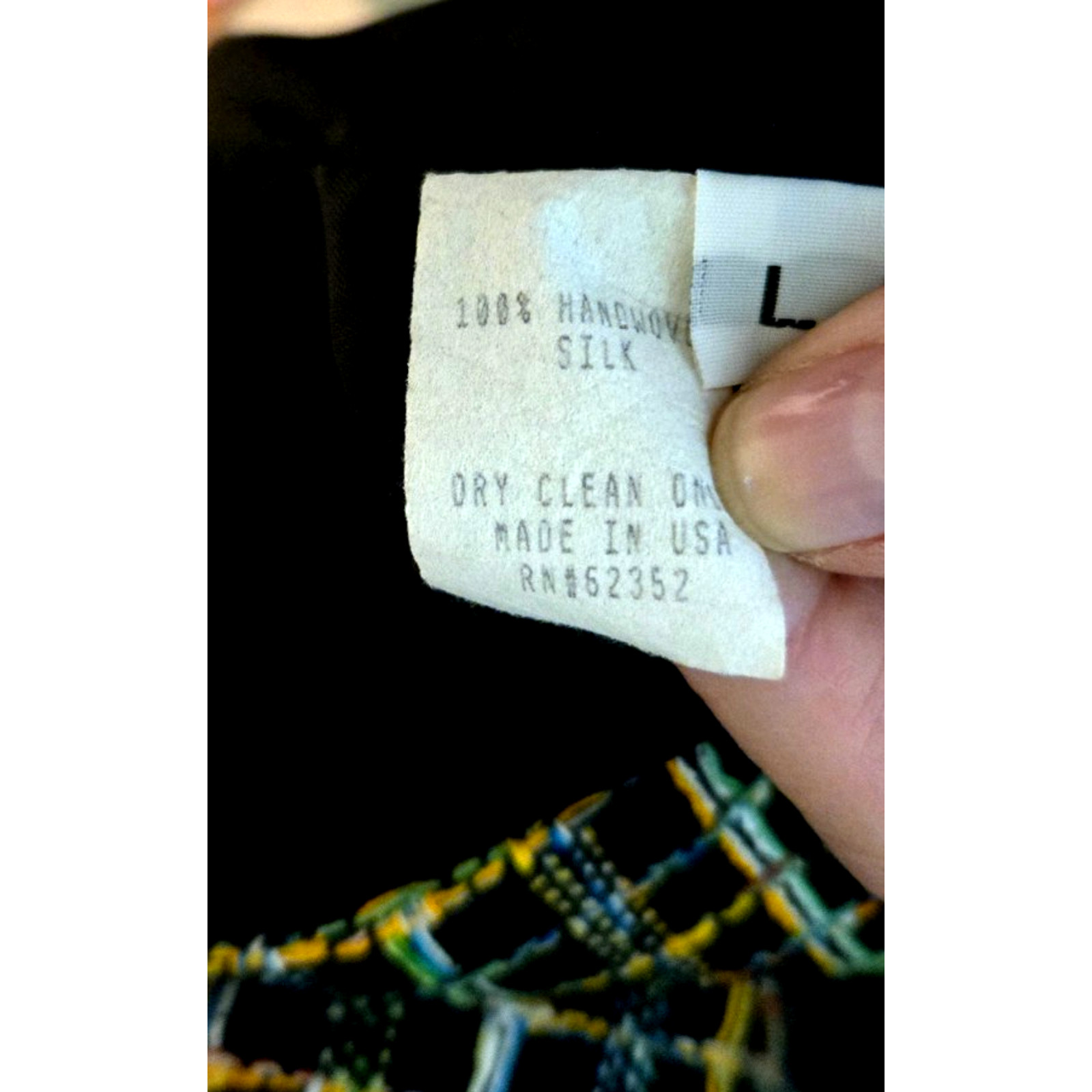 VTG 80s Soiree Handwoven Silk Crop Jacket. Womens L. Vibrant Rainbow Stitching