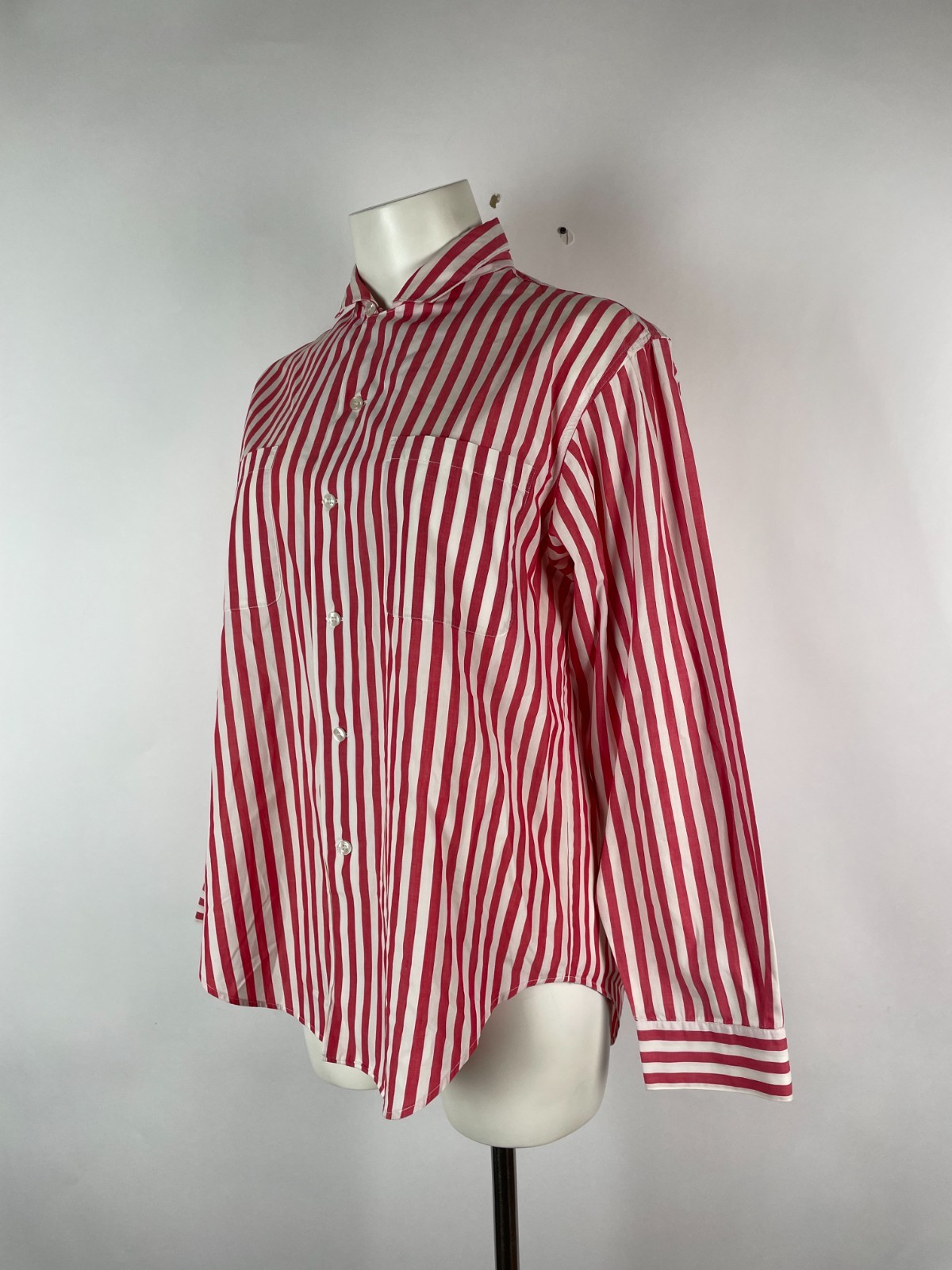 Vintage 80s Womens J.G. JG Hook Button Down Button Up 100% Cotton 12 Hong Kong