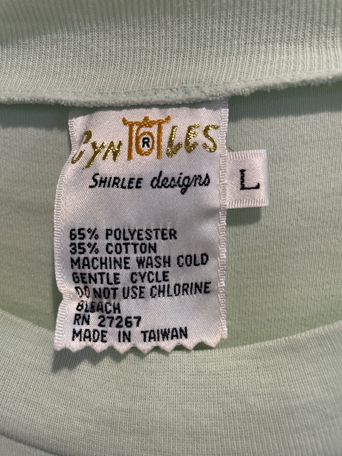 Vtg 70s 80s Cyn Les Shirlee Designs Daisy Embroidered Sweatshirt Large Mint