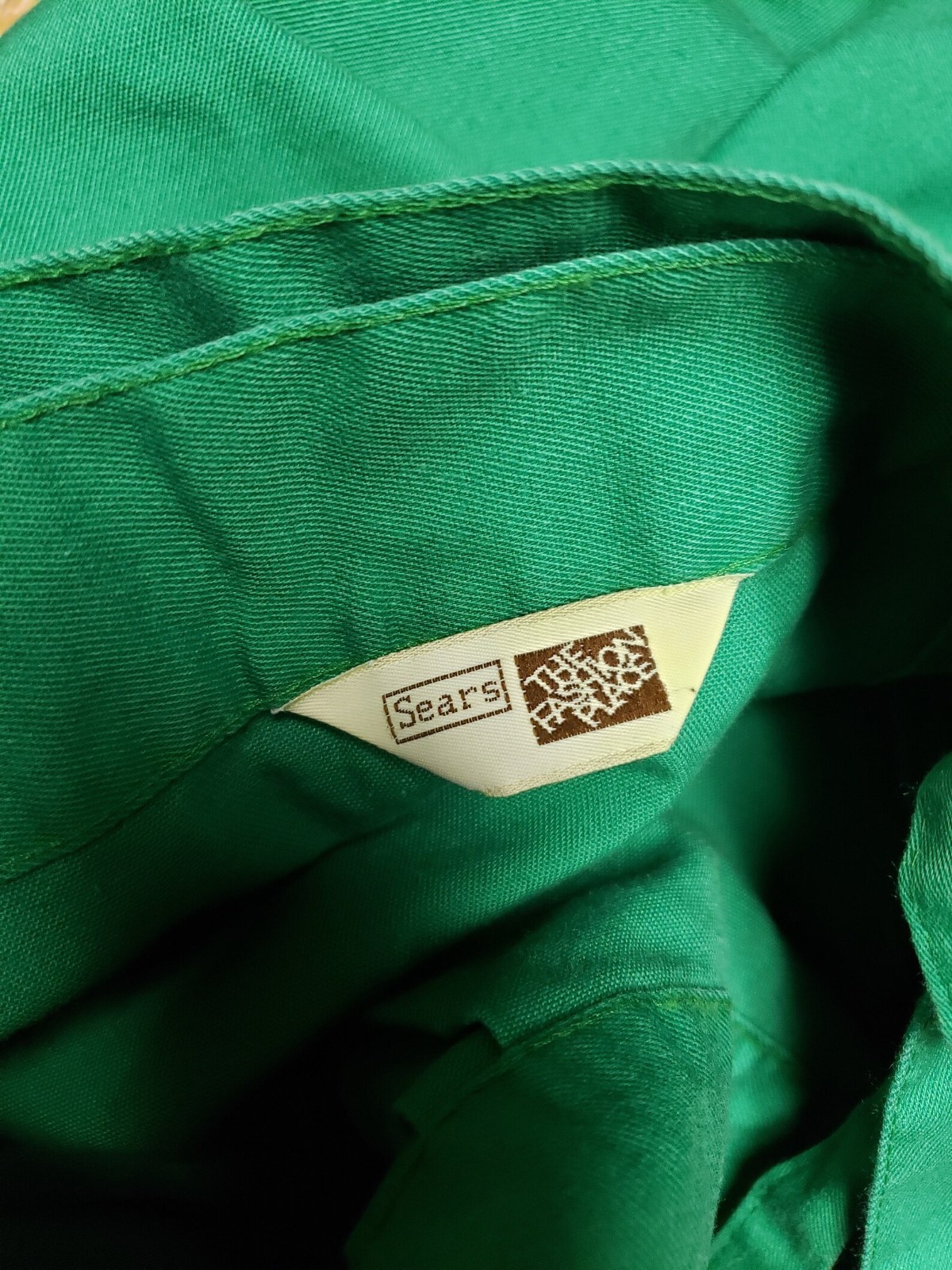 70s Sears The Fashion Place green wraparound skirt . size 12