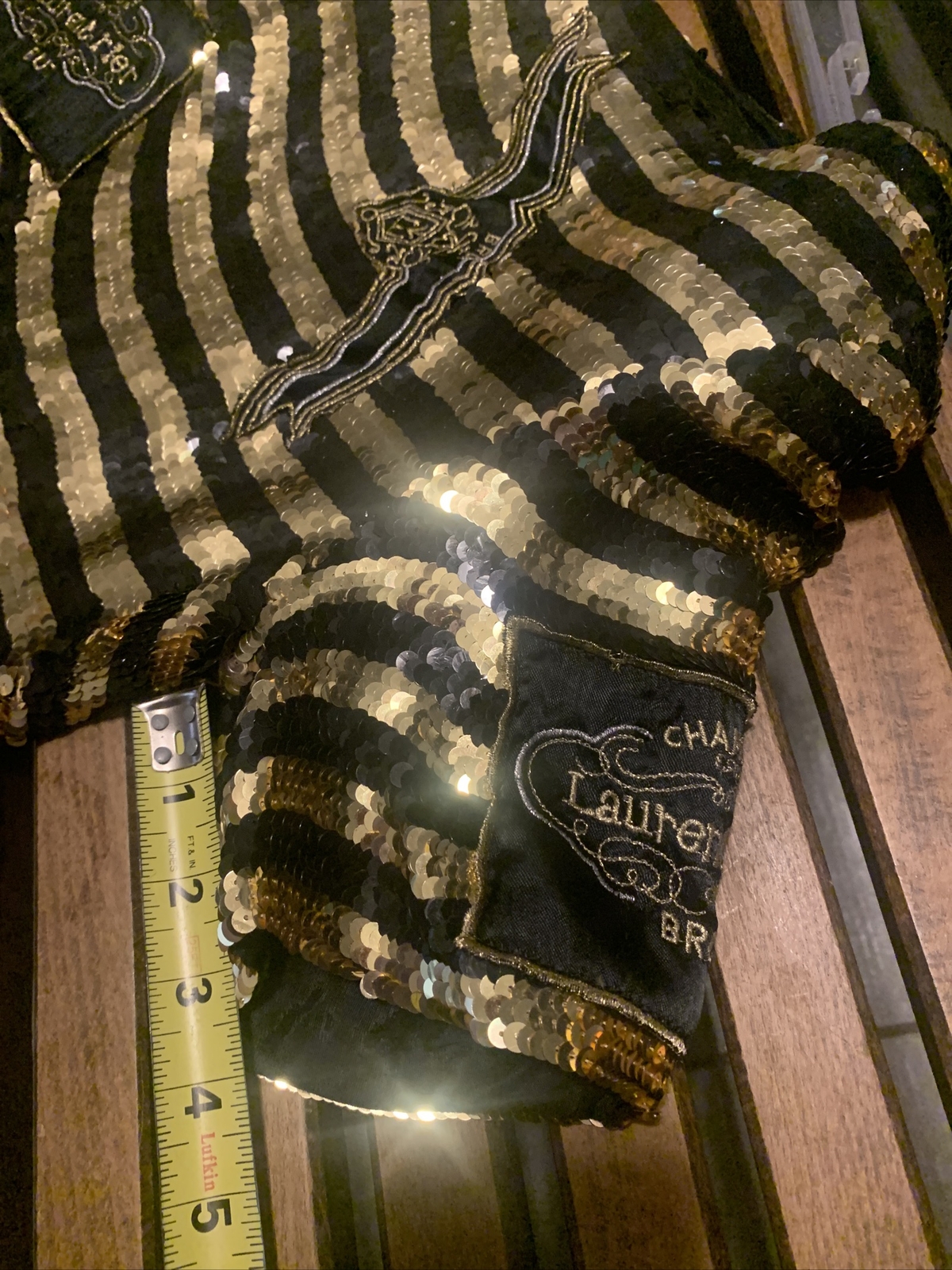 Vintage Modi Sequins Champagne Laurent-Perrier & Moët Chandon Bling Shirt Size S