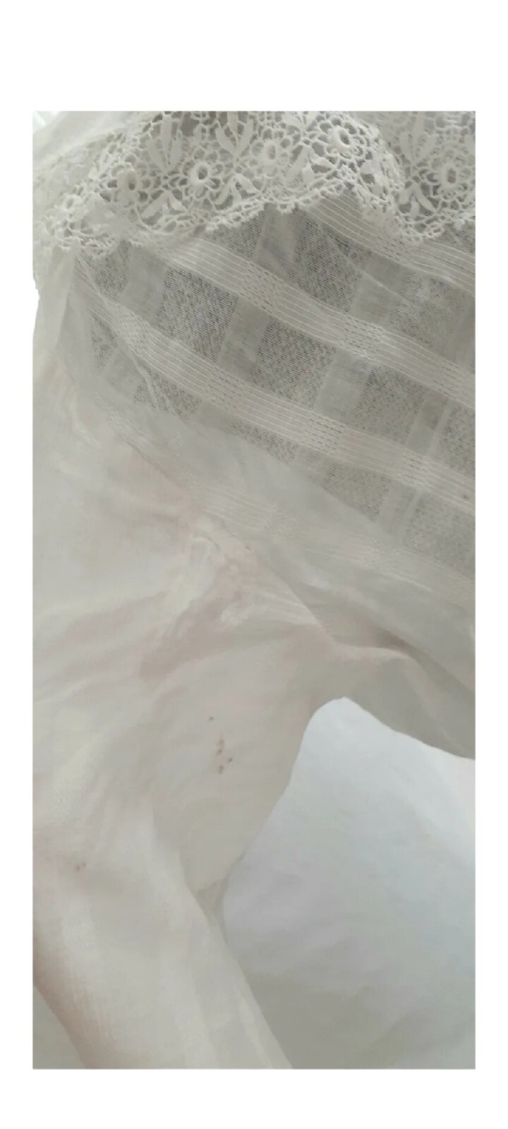 Antique Edwardian Wht Cotton Batiste Lawn Skirt Middy Blouse 2pc Gibson Girl