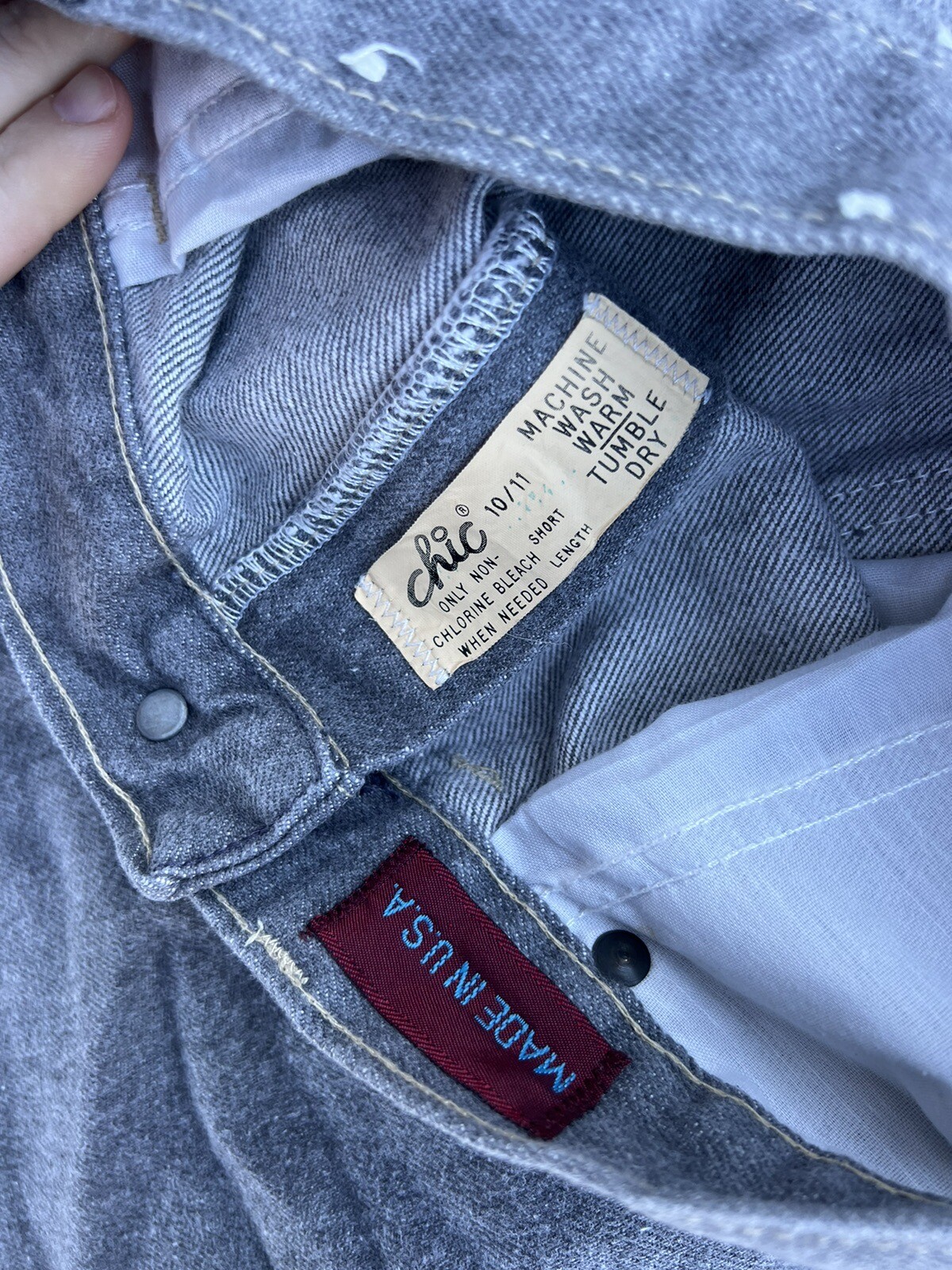 Vintage Chick Highs Waisted Gray Denim Mom Jeans Vintage Grey Jeans 26 Waist
