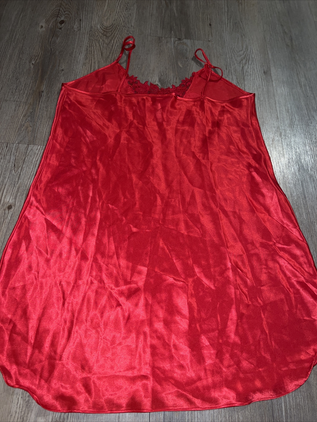 Vintage Inner Most Lingerie Silky Gown Lipstick Red Short Slip Dress Size M USA