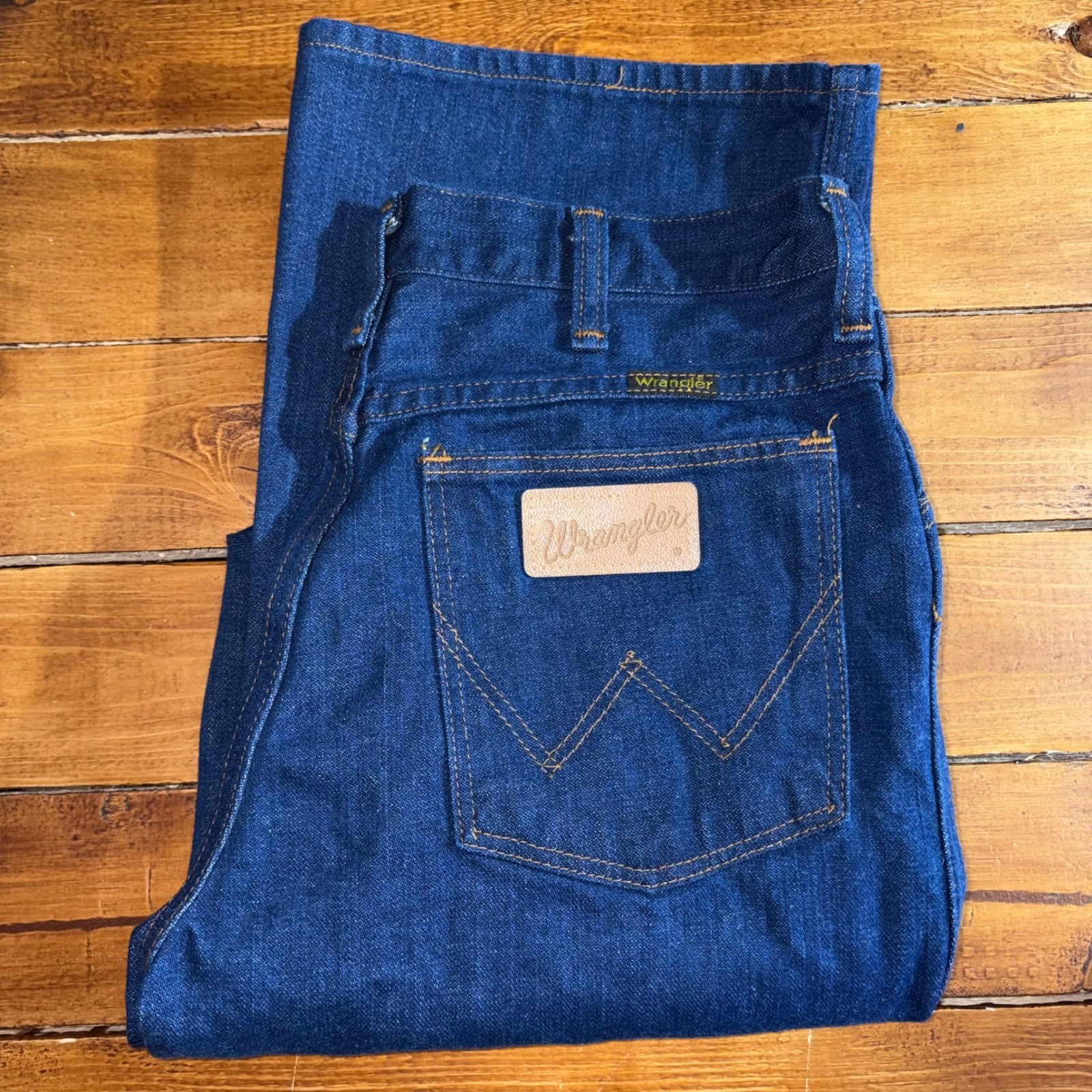 Vtg Wrangler Jeans Women 29×32 Blue ’70s 845PWO No Fault USA Made Talon Zip Boot