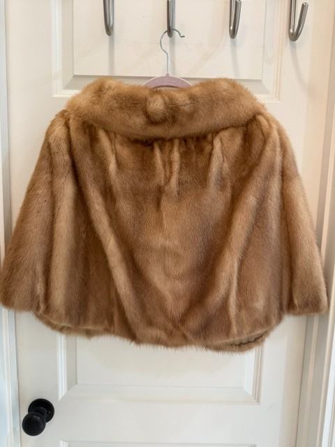 Vintage Real Fur Cape Capelet Stole | Believed Mink | 1950s 1960s Old Hollywood