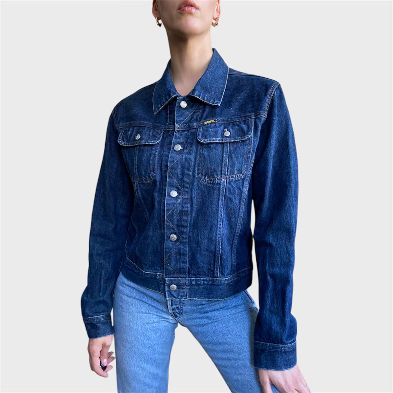 Vintage Diesel Denim Jacket Size US 6 Blue Denim Blazer