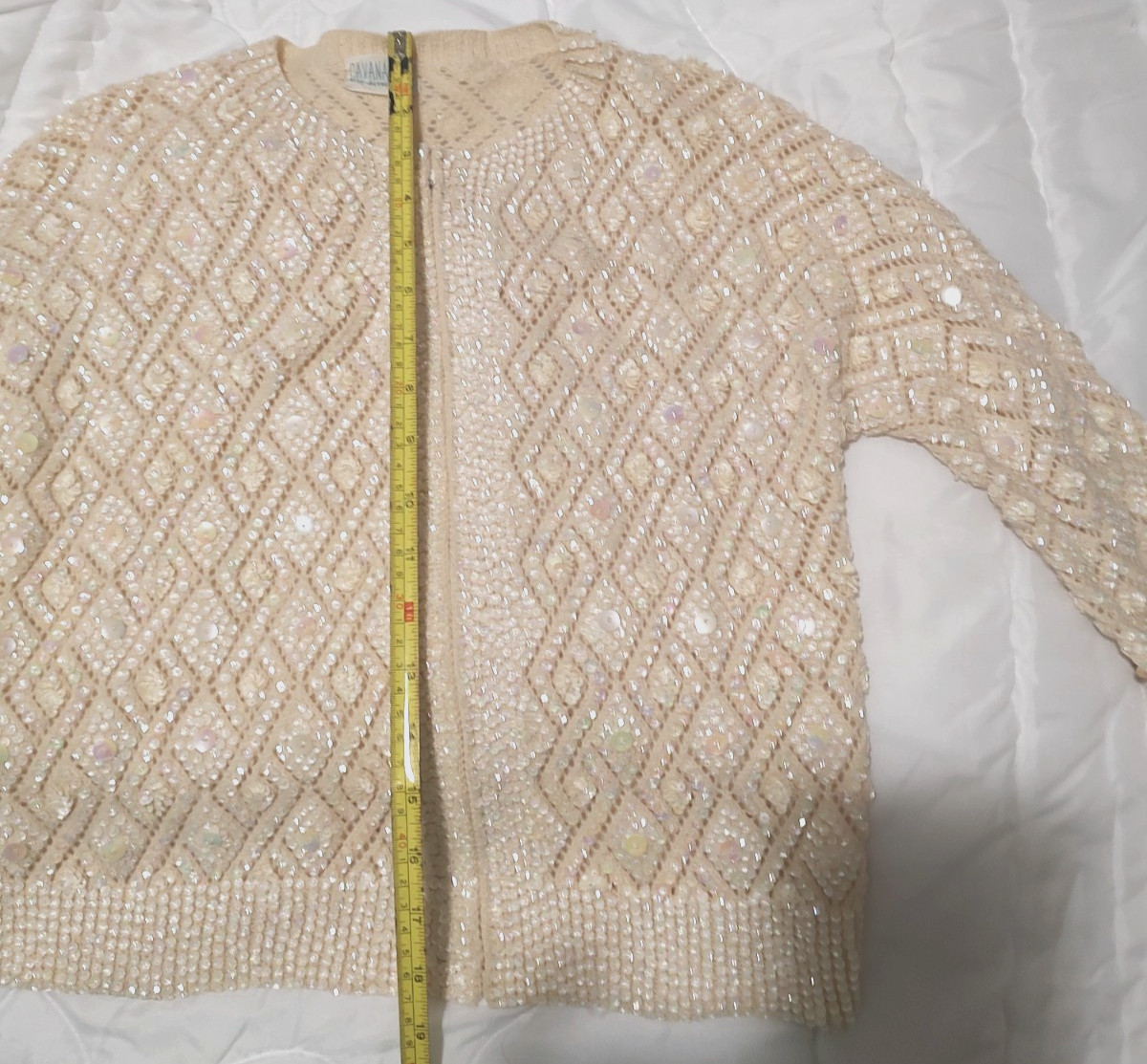 Vintage Sequinn Sweater JACKET CAVANAGHS 50’S 60s Hollywood Glam VTG
