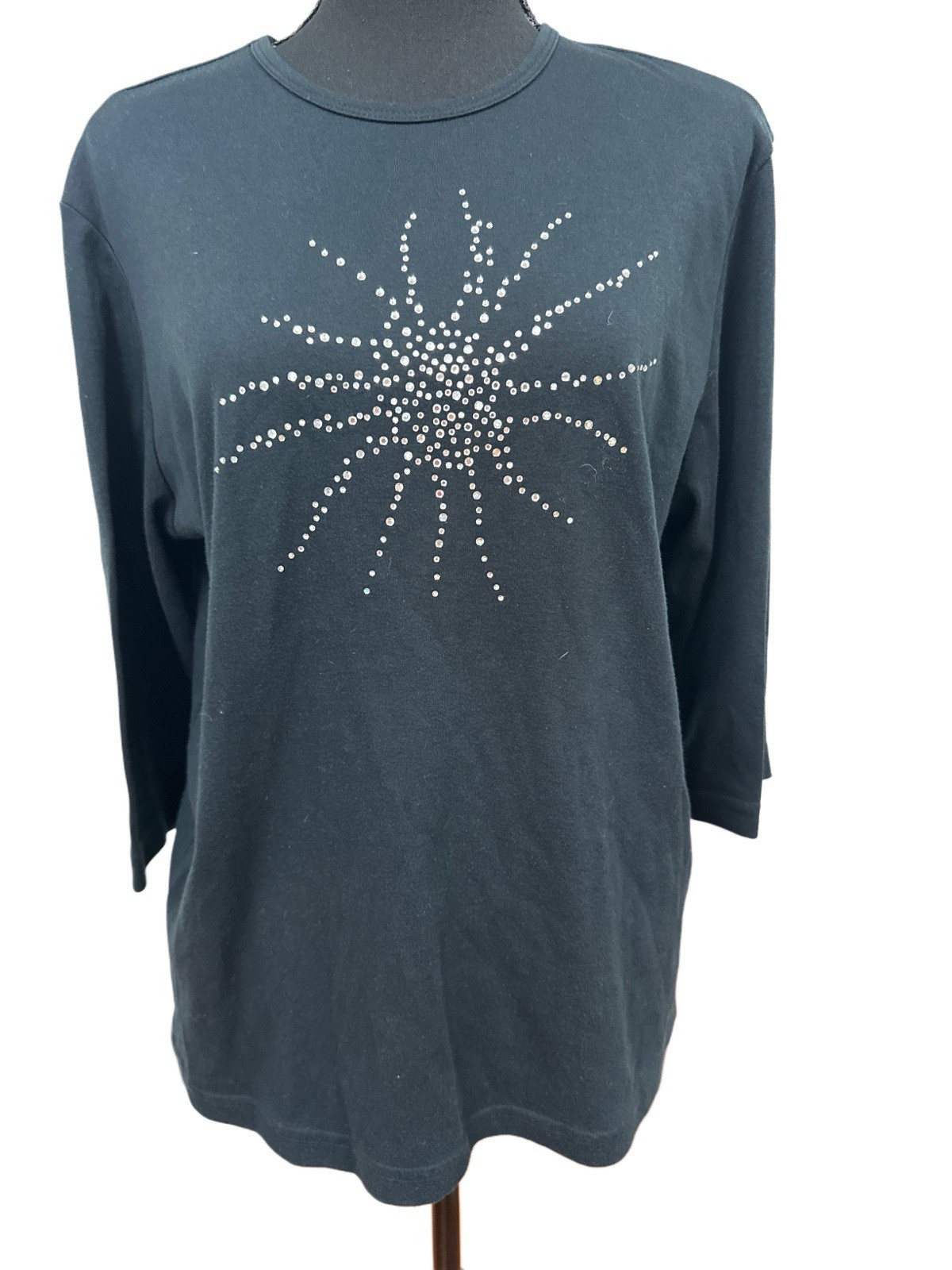 Vintage Patchington Women’s Tunic Top Size LG Retro Vibes Bling Stylized Star