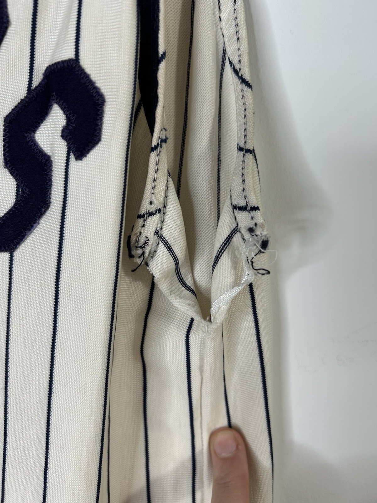 Vintage 1950’s Jersey Women’s White Striped Raider Button Up Cut Off