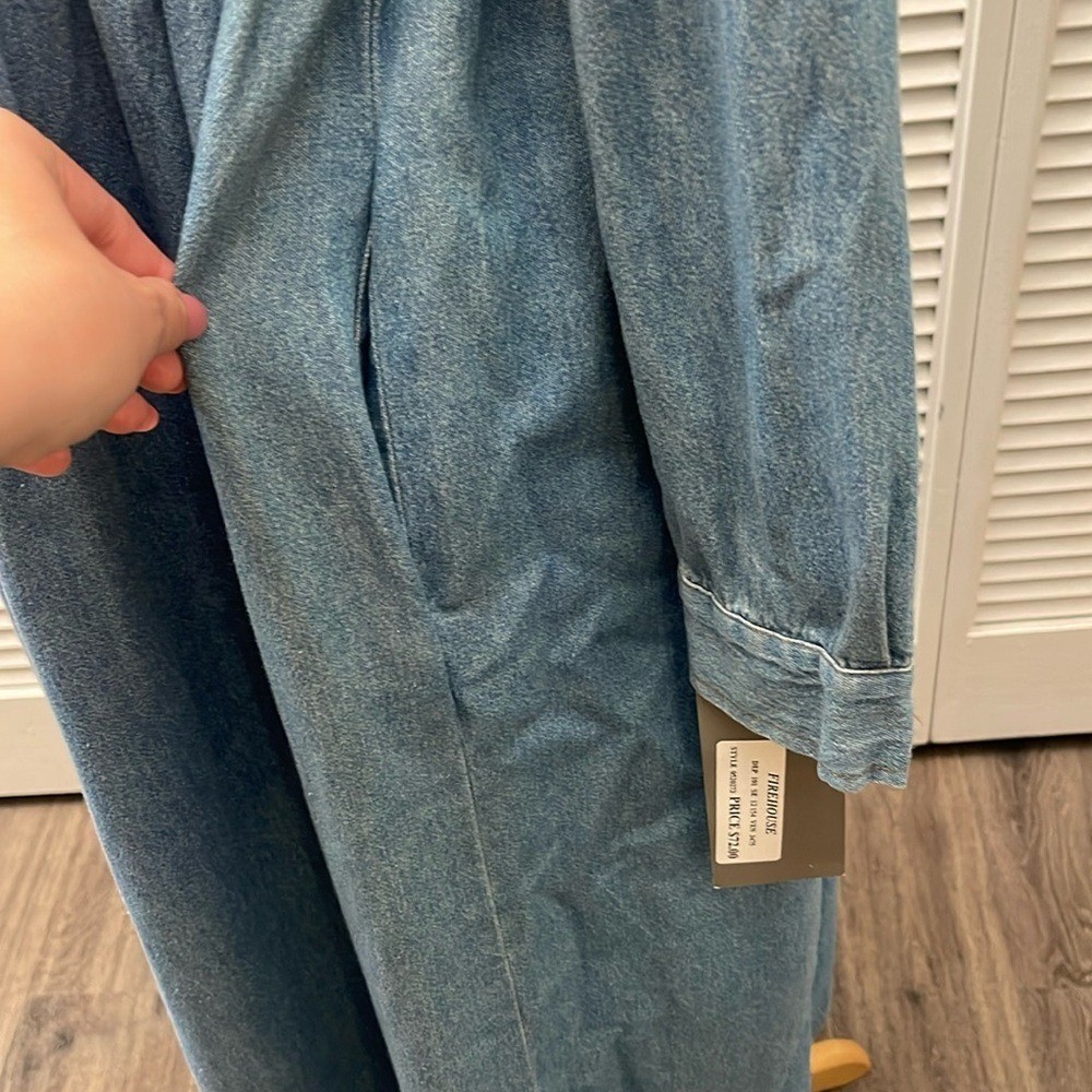 NEW. Vintage Studio, Denim Dress, M. Button up.