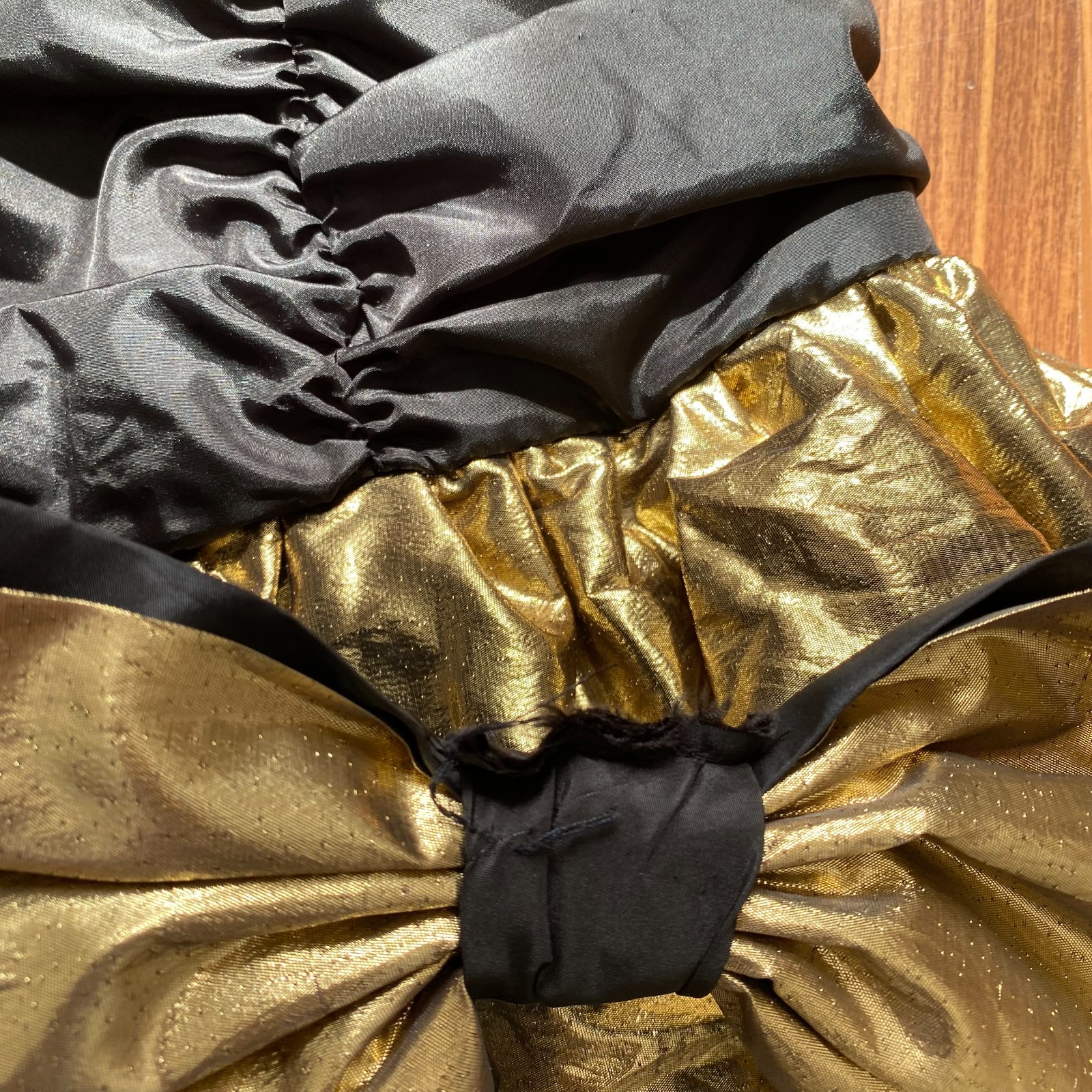 1980s YESSICA Ruffle Prom Party Dress Ruched Taffeta Cocktail Retro Tiered EU 40