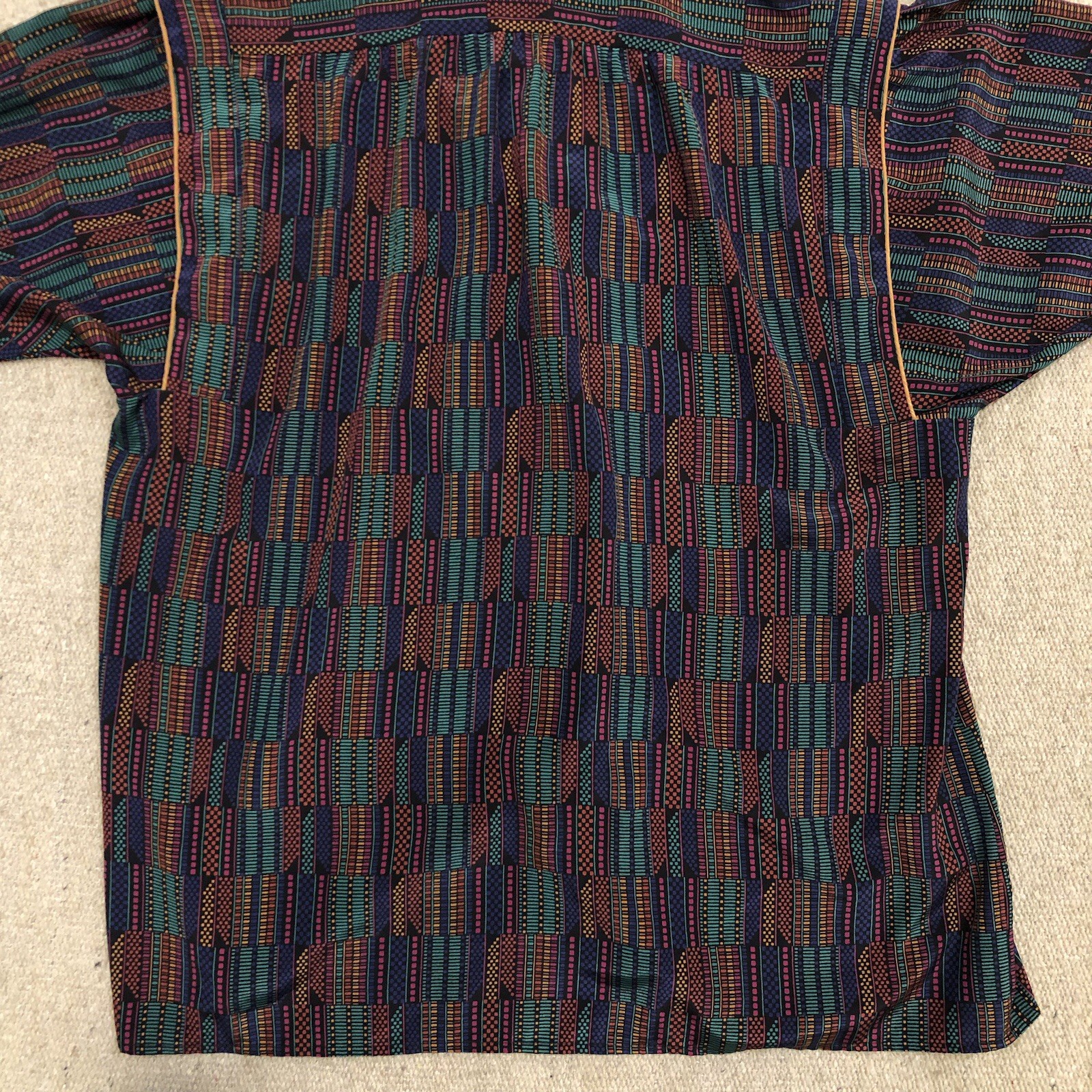 Jaymee Papell Vintage Blouse, 12, Multicolor, Button Accents