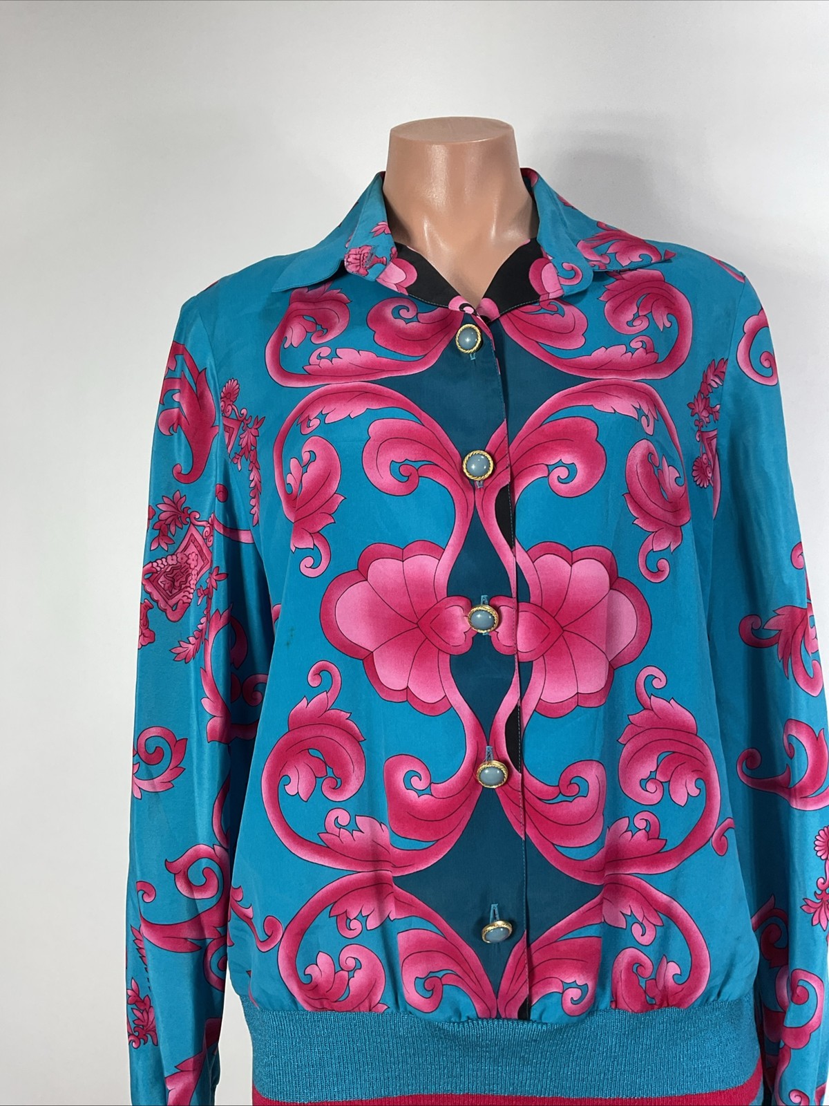 Vintage Philippe Marques Women’s Dopamine Geometric Top 12 Mixed Textile NWT