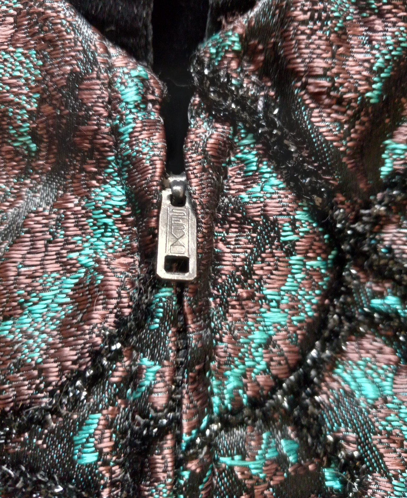 1950s Lilli Ann New Look Dress Vintage Cocktail Paisley Brocade Black Velvet – S