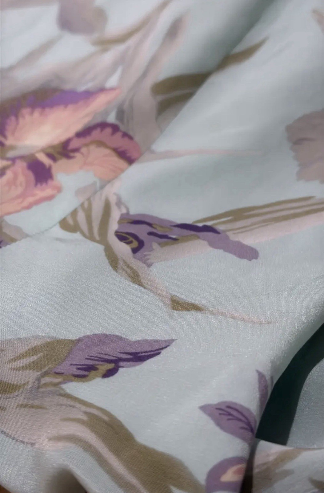 VTG Women’s Sz 6 100% Silk Floral Sheath Lined Dress Pastel Iris Print Y2K EVC