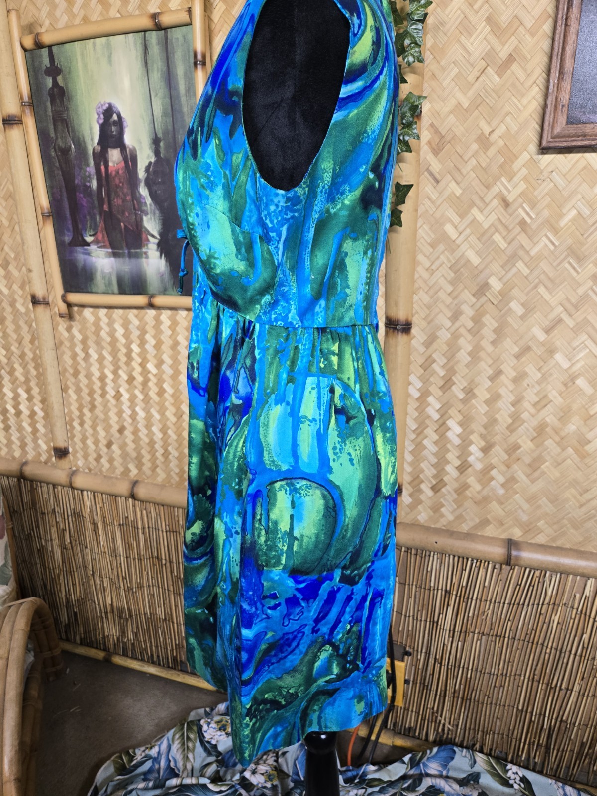 Vintage Waltah Clarke’s Hawaiian Aloha Dress w1283