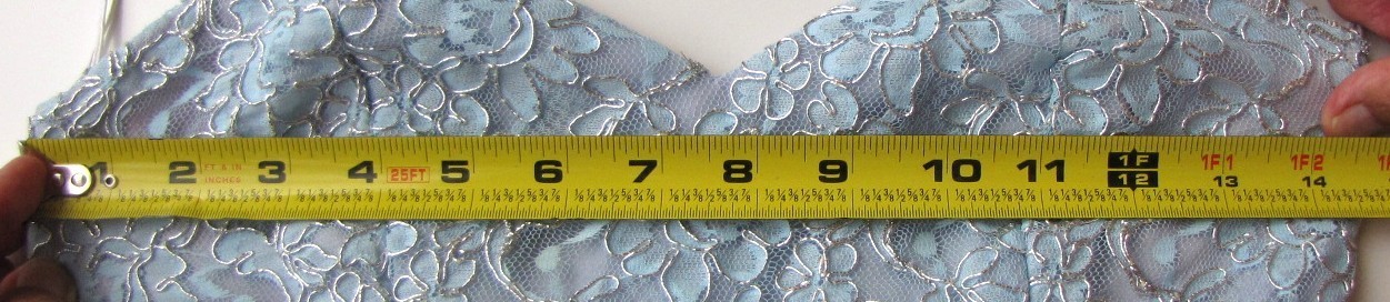 Vtg 80s John Charles Tulle Ball Gown / Cocktail Dress Strapless Baby Blue UK 10