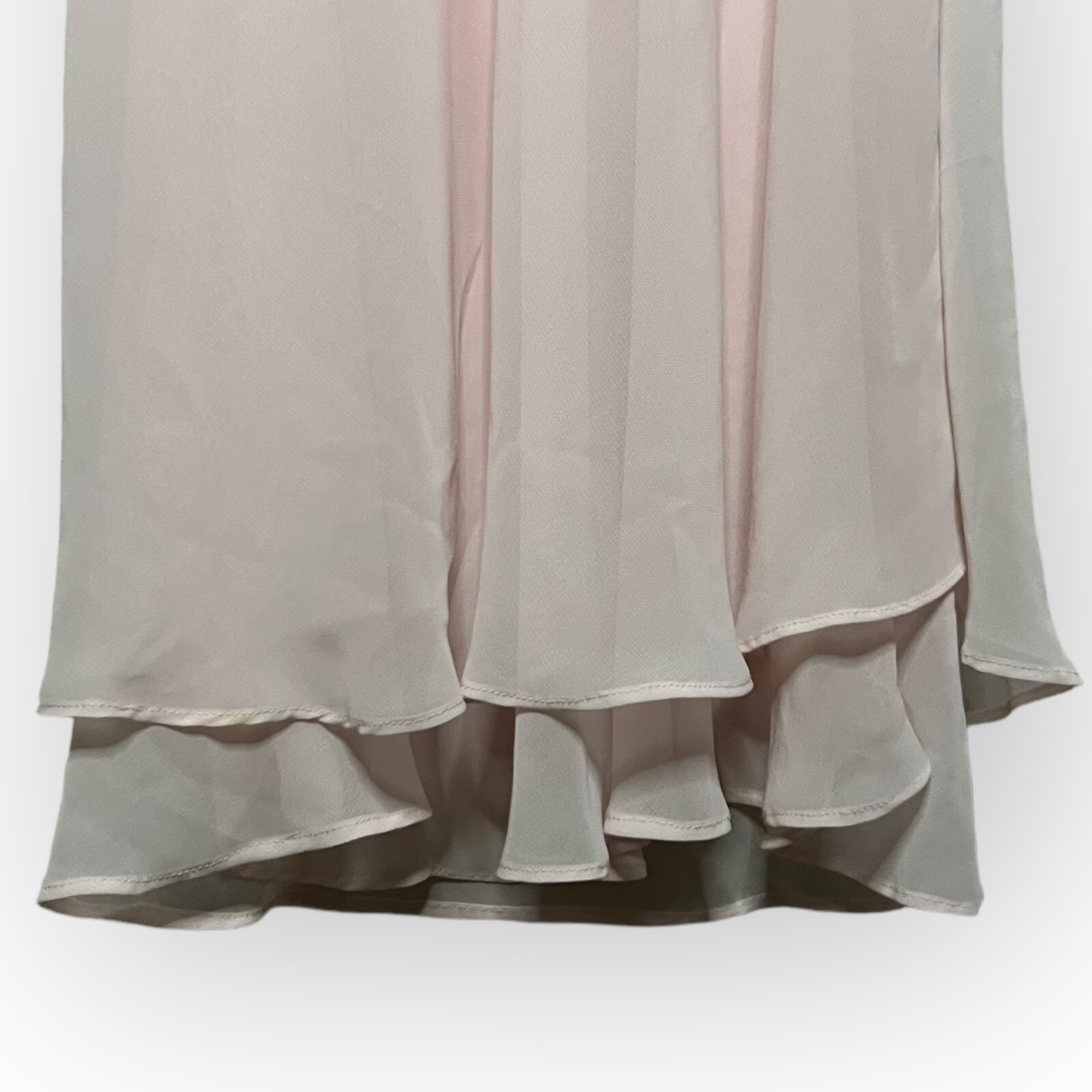 Valerie Steven Vintage 90s Pale Pink Lace Edge Lined Nightgown Slip Dress Size M
