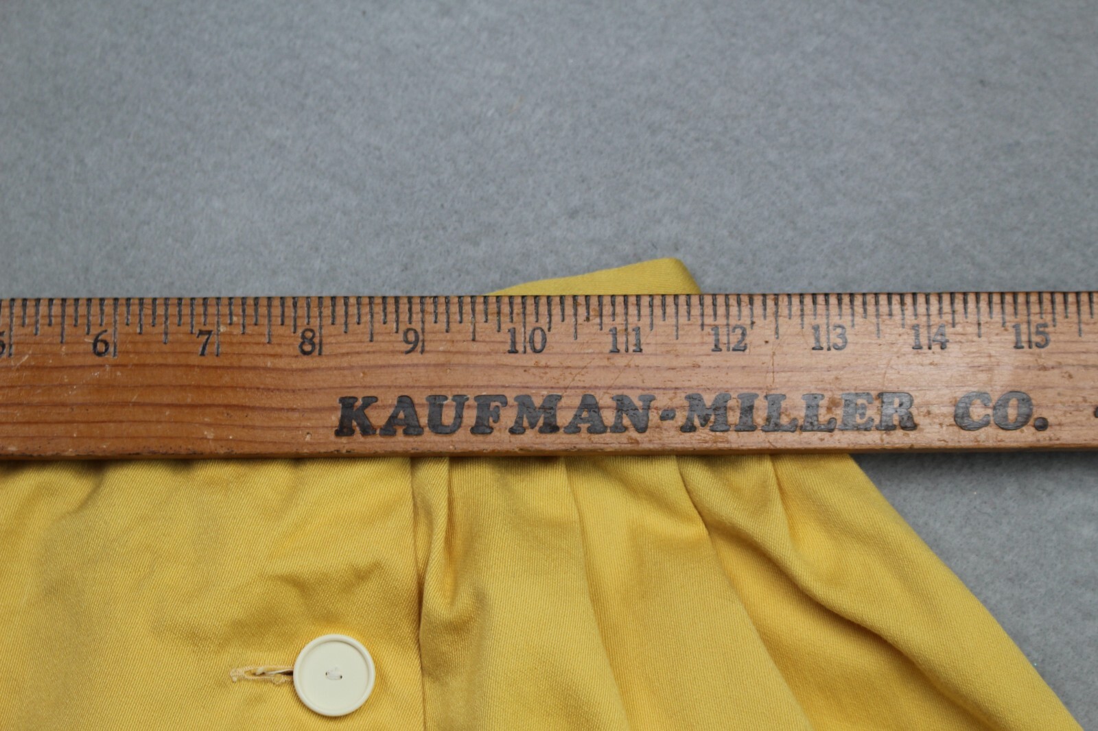 Vintage Handmade Skirt Womens Small Yellow Heavy Cotton Buttons Pockets 1940s