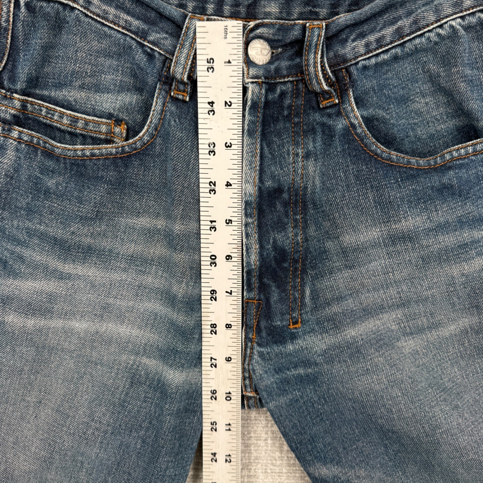 Vintage Diesel Jeans Women 26 Blue Denim Flare Leg Y2K Boho Bootcut Western