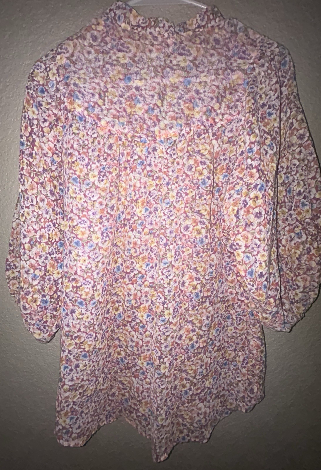 Vintage Cottage Core Floral Top Blouse YOU BABES, 1960’s rare Women’s