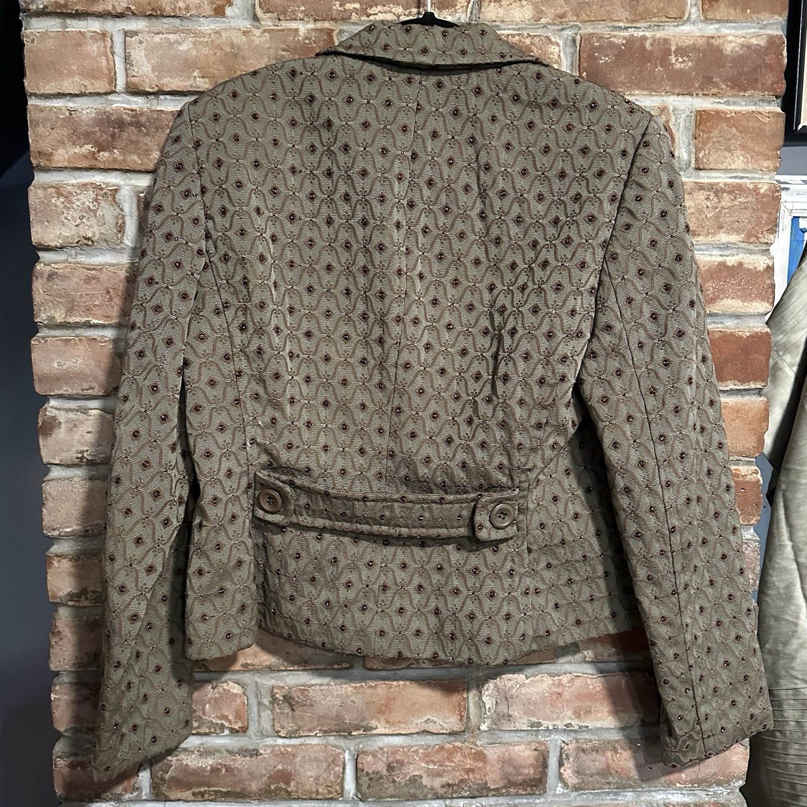Vintage INSIGHT Patterned Blazer Size 10 Structured Career Jacket