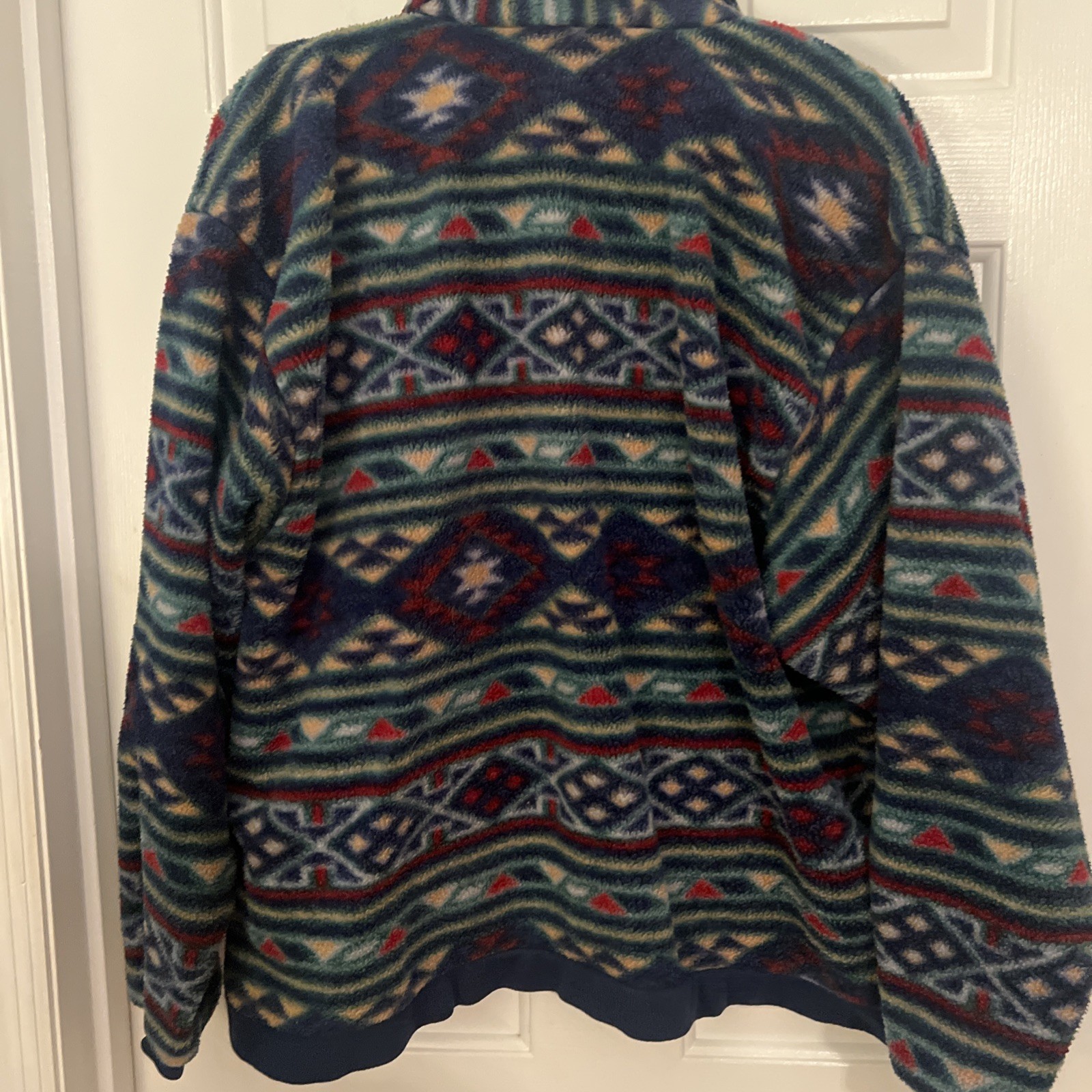 Land’s End Vintage Aztec Fleece Size 18-20 Full Zip Jacket