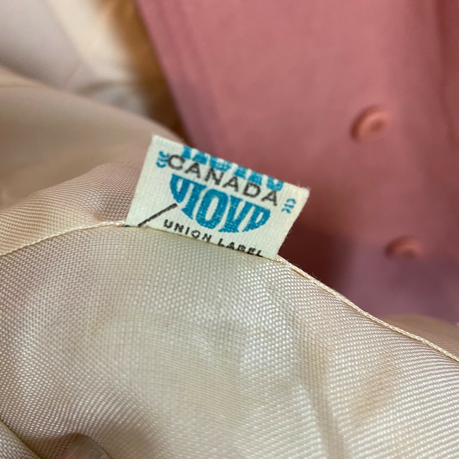 Tabe 60s Blazer Jacket Women Sz M L Secretary Chic Vintage Adaptation Dusty Pink