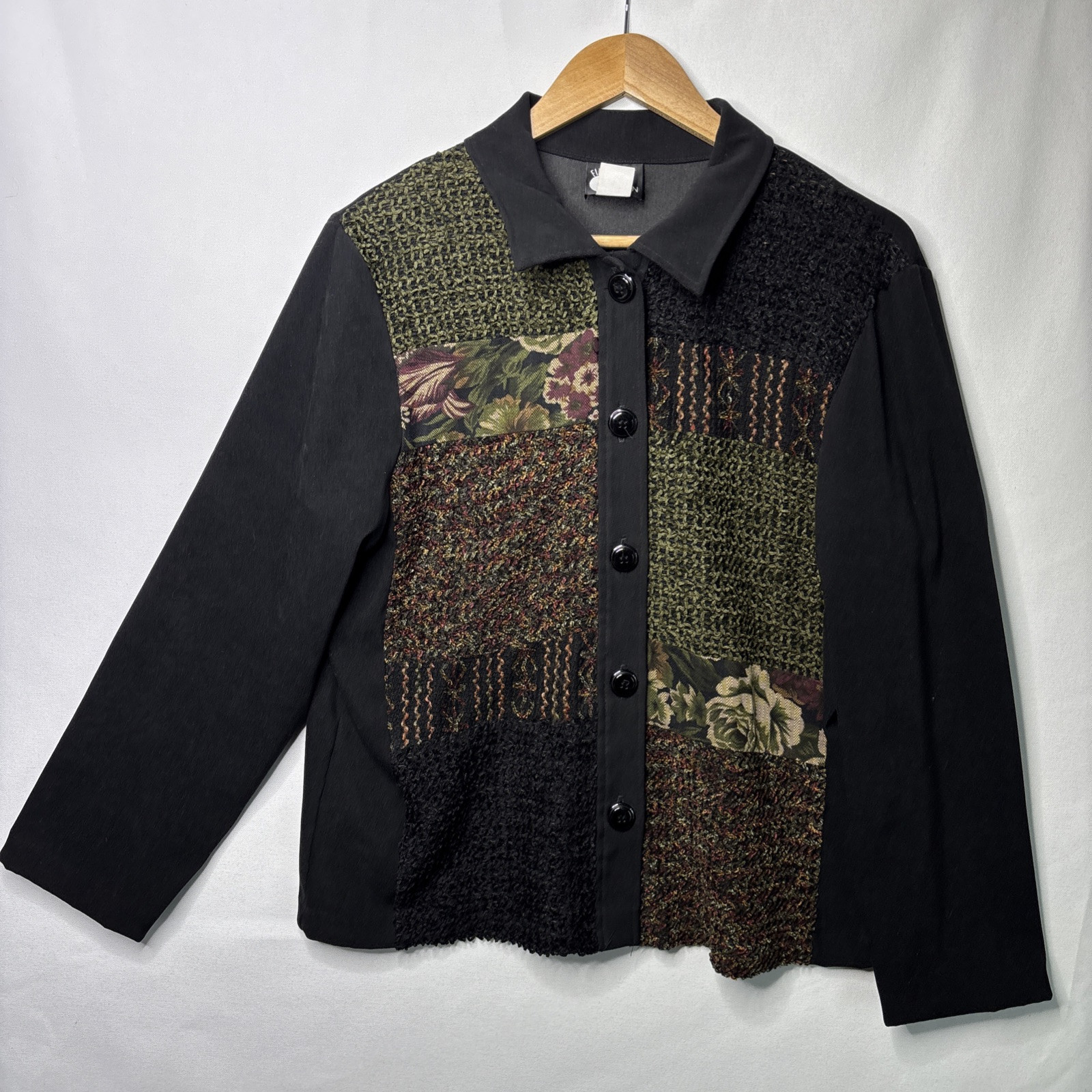 VTG First Option Jacket Women’s Size Large Made In USA Moleskin Chenille Woven