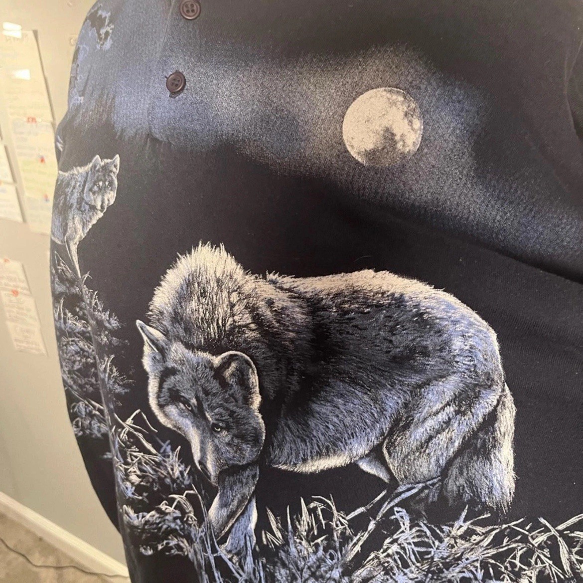 Wolves Wolf Sweatshirt Vtg Full Moon Art Unlimited Sportsware Women’s XXXL