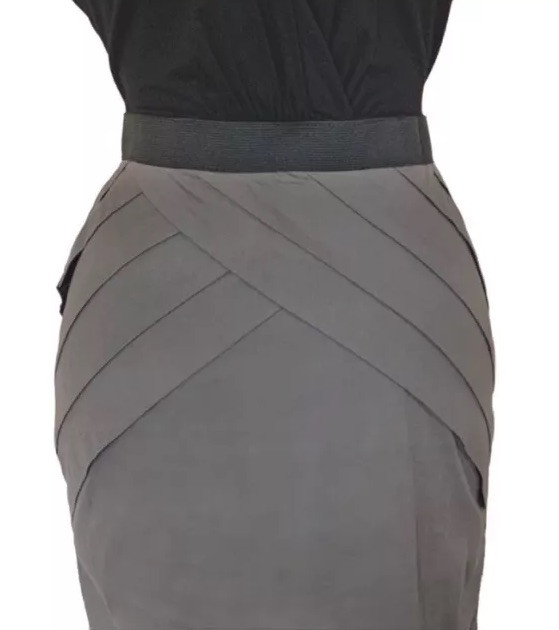 Mini Dress Black & Grey Pleated Cap Sleeve Belted Short Zip Women’s Size Small