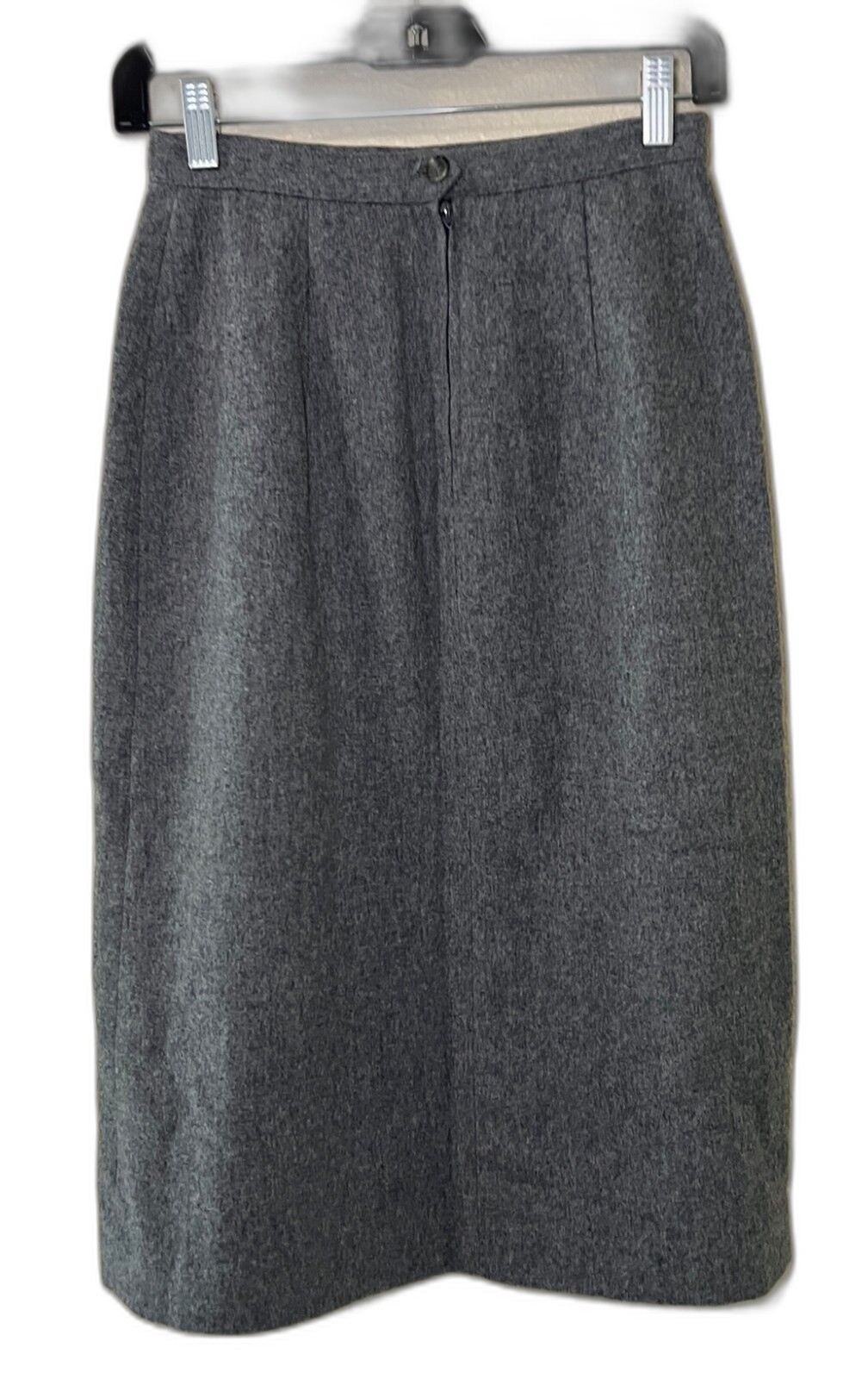 Vintage Prestige of Boston Wool Pencil Skirt Charcoal Gray Size 6