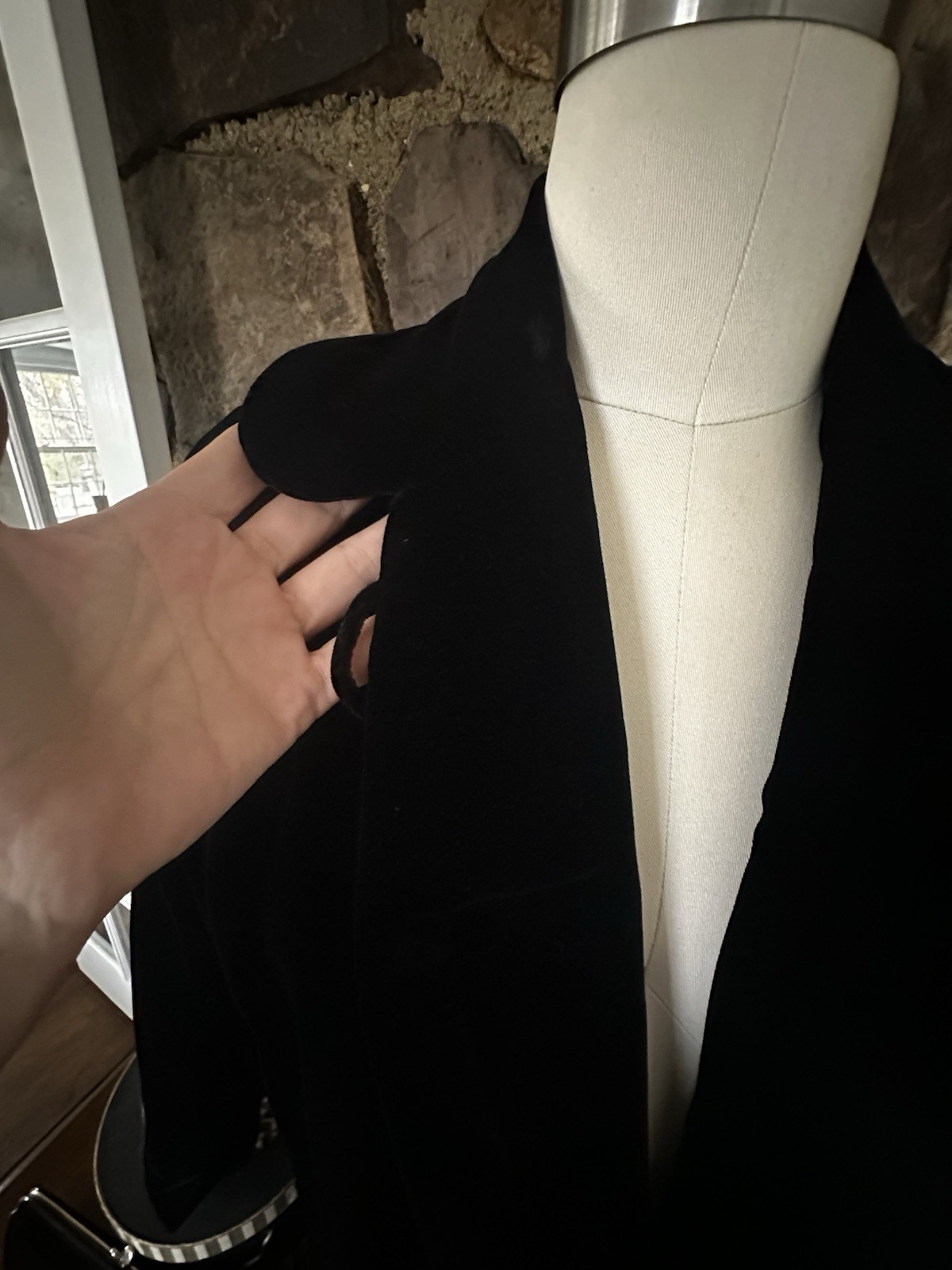 Vintage 1950’s Black Velvet Evening Coat