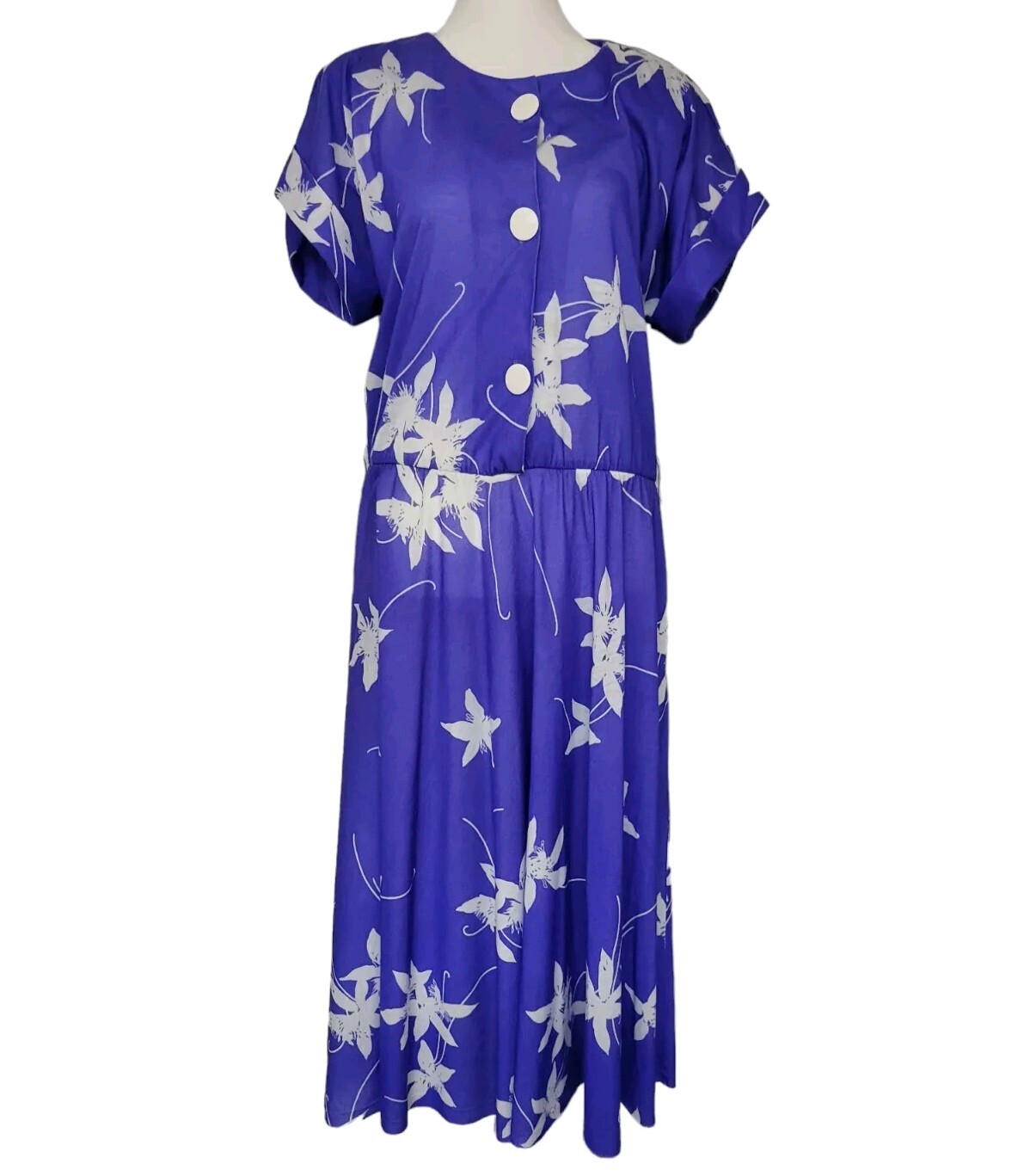 Vtg Hawaiian Dress Size 14 Floral