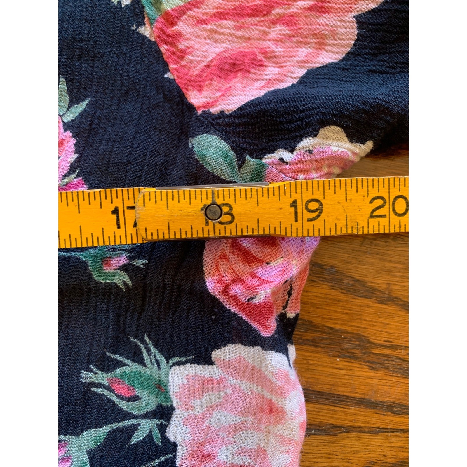 La Cera Vintage 90s Floral Rayon Crepe Midi Dress XL Black Pink Rose Cottagecore