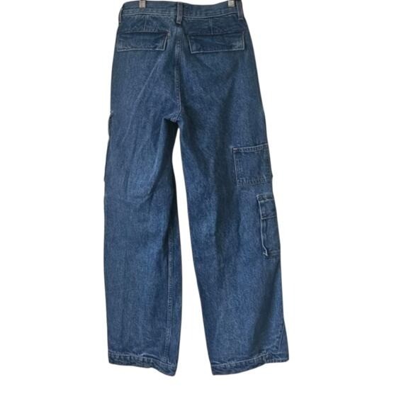 Denim Forum By Aritzia 90s Millie High Rise Cargo Wide Leg Jeans, Size 24