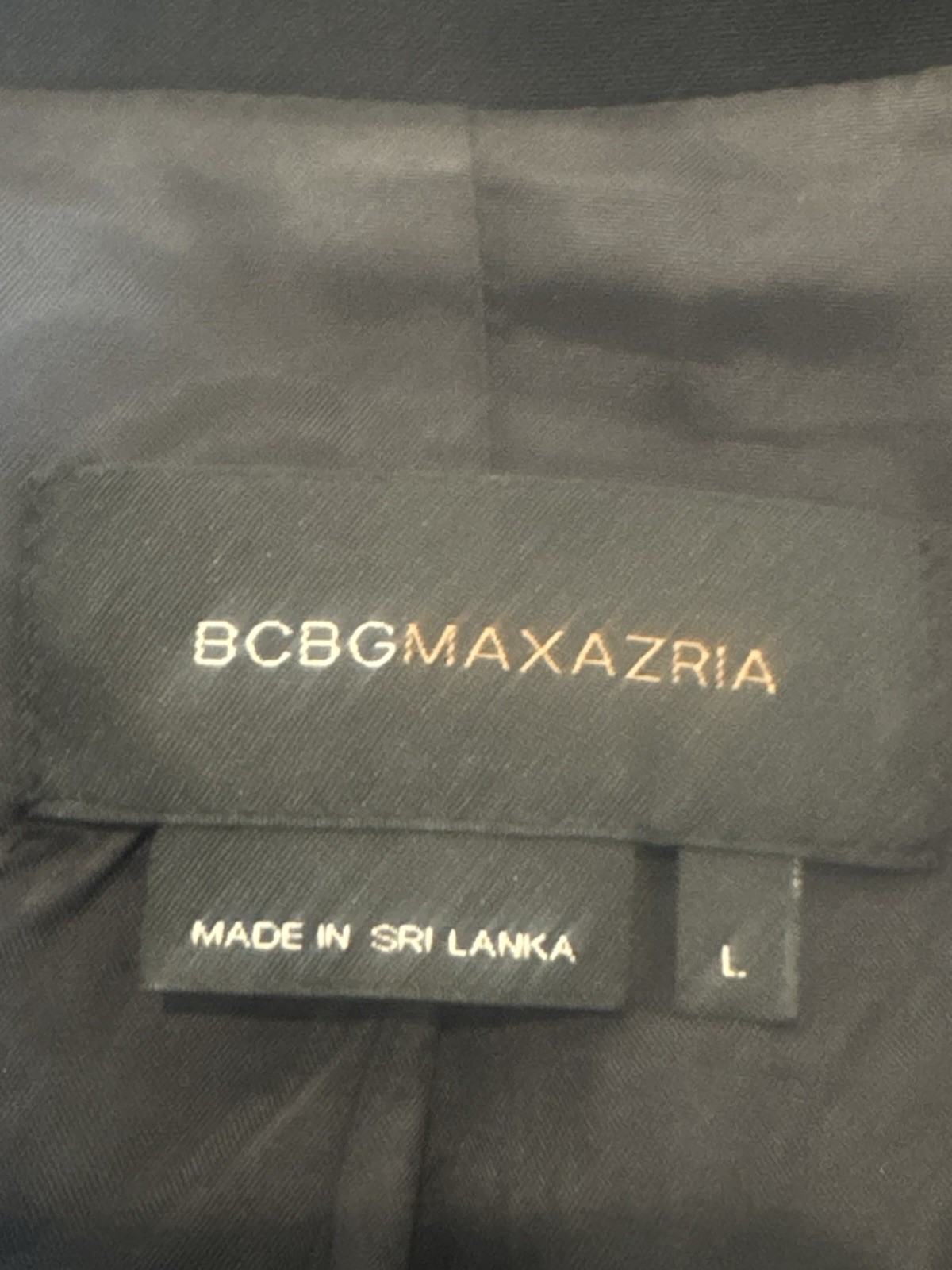 BCBG Maxazria Vintage Black Wool 2 Button Black Blazer Jacket Large Suiting