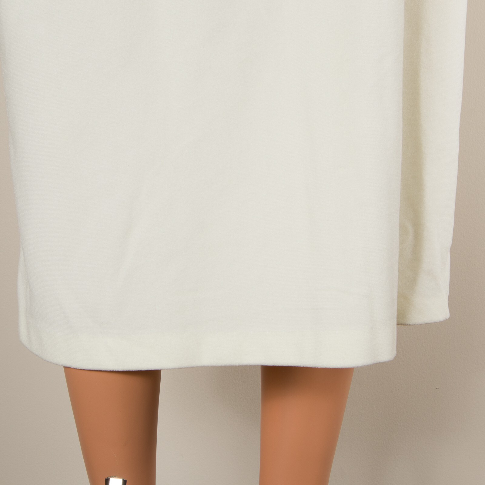💖 VANITY FAIR Vintage Ivory Robe Lounge Coat Fleece Long Sleeve Half Zip 2XL
