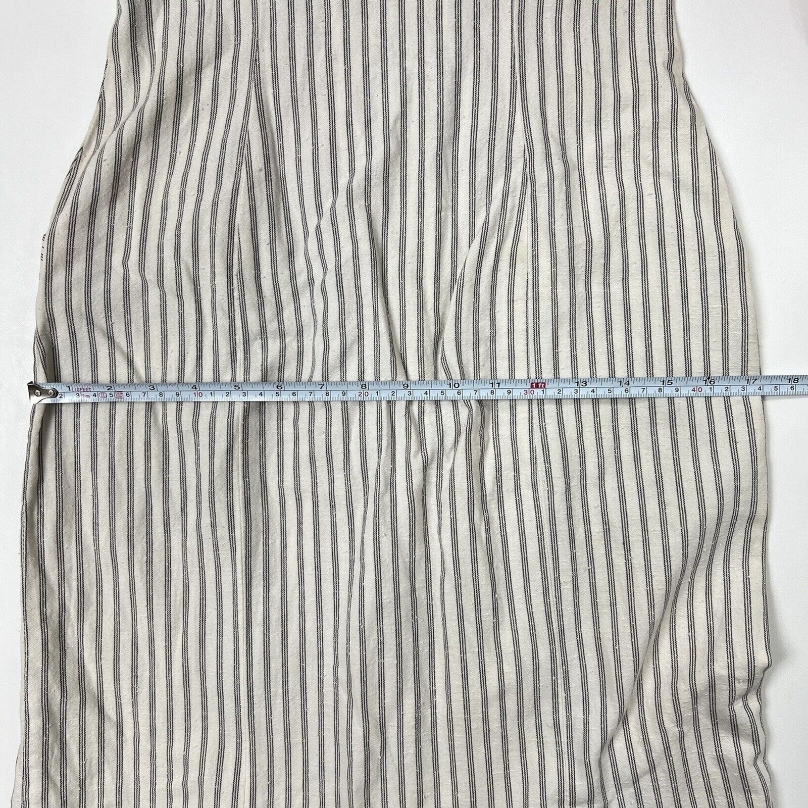 THORNTON HALL Dress VTG 70s New Zealand Button Down Sleeveless Stripe Rare Sz 10