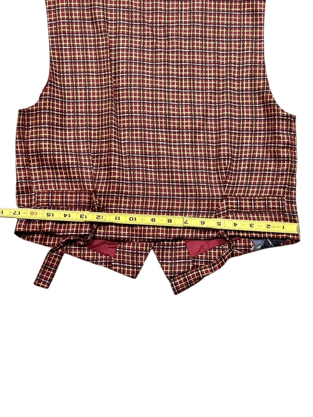 VTG David Brooks Womens Size 4 Plaid Skirt & Vest Set W Floral Details Wrap Zip