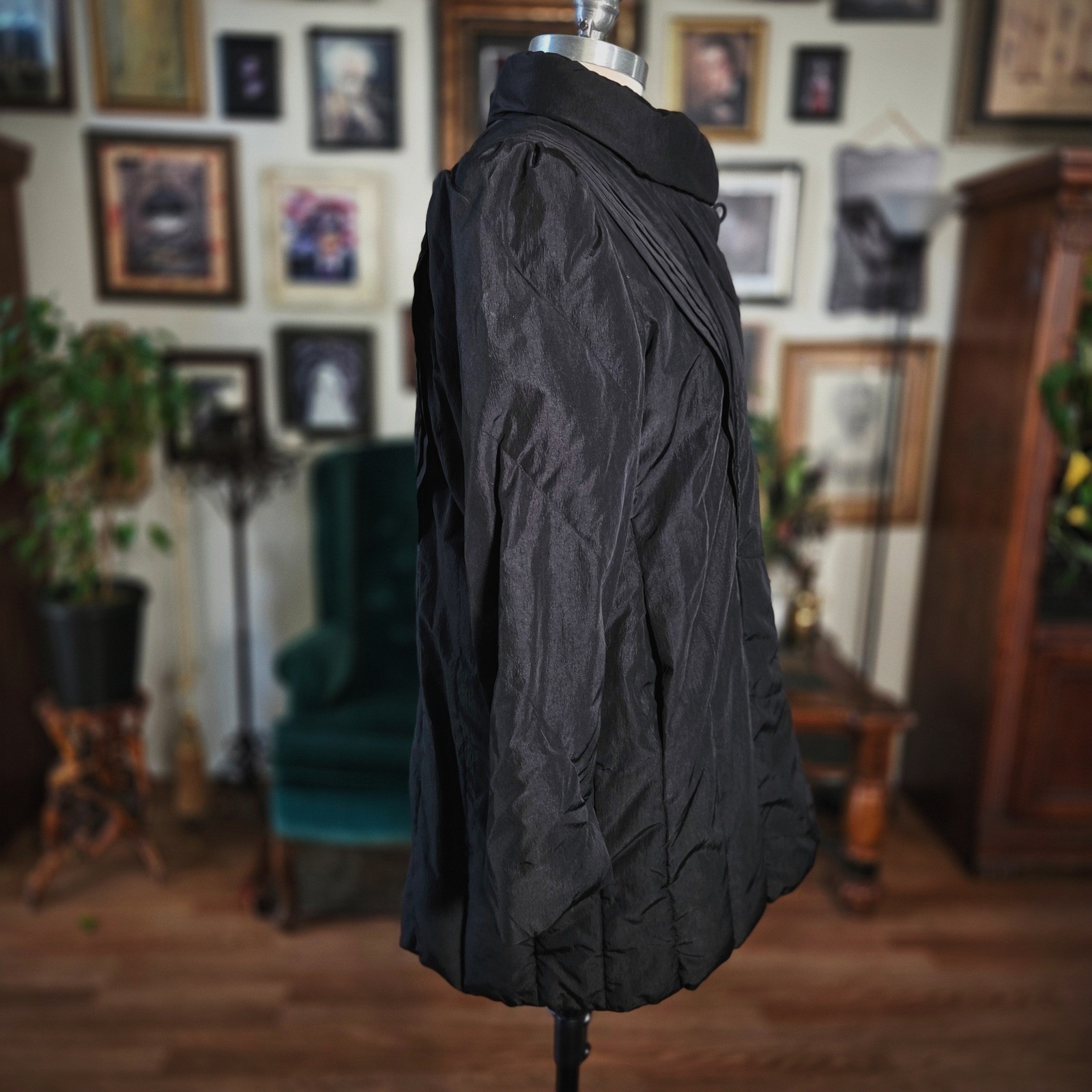 Jack Set Black Puffer Jacket Vintage 90s Puffer Jacket Oversized Coat M