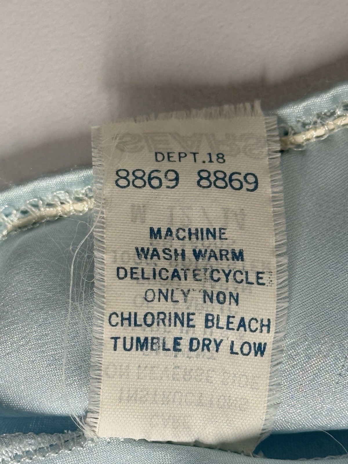 VTG Sears Lingerie Liquid Satin Light Blue Tap Pants Lace Trim USA Sz M 12/14