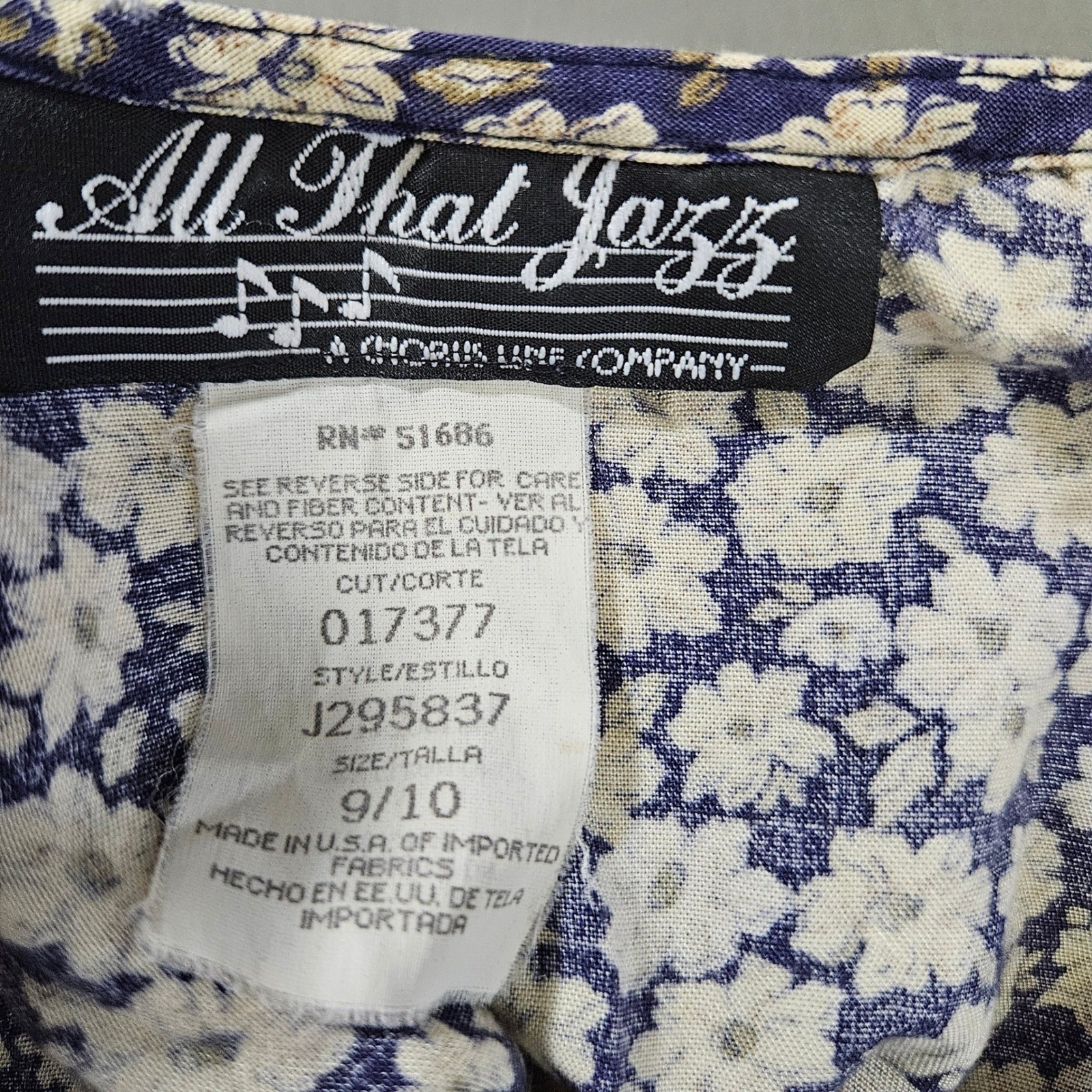 Vintage All That Jazz Navy Blue Floral Daisy Maxi Dress 9/10 90s USA Grunge