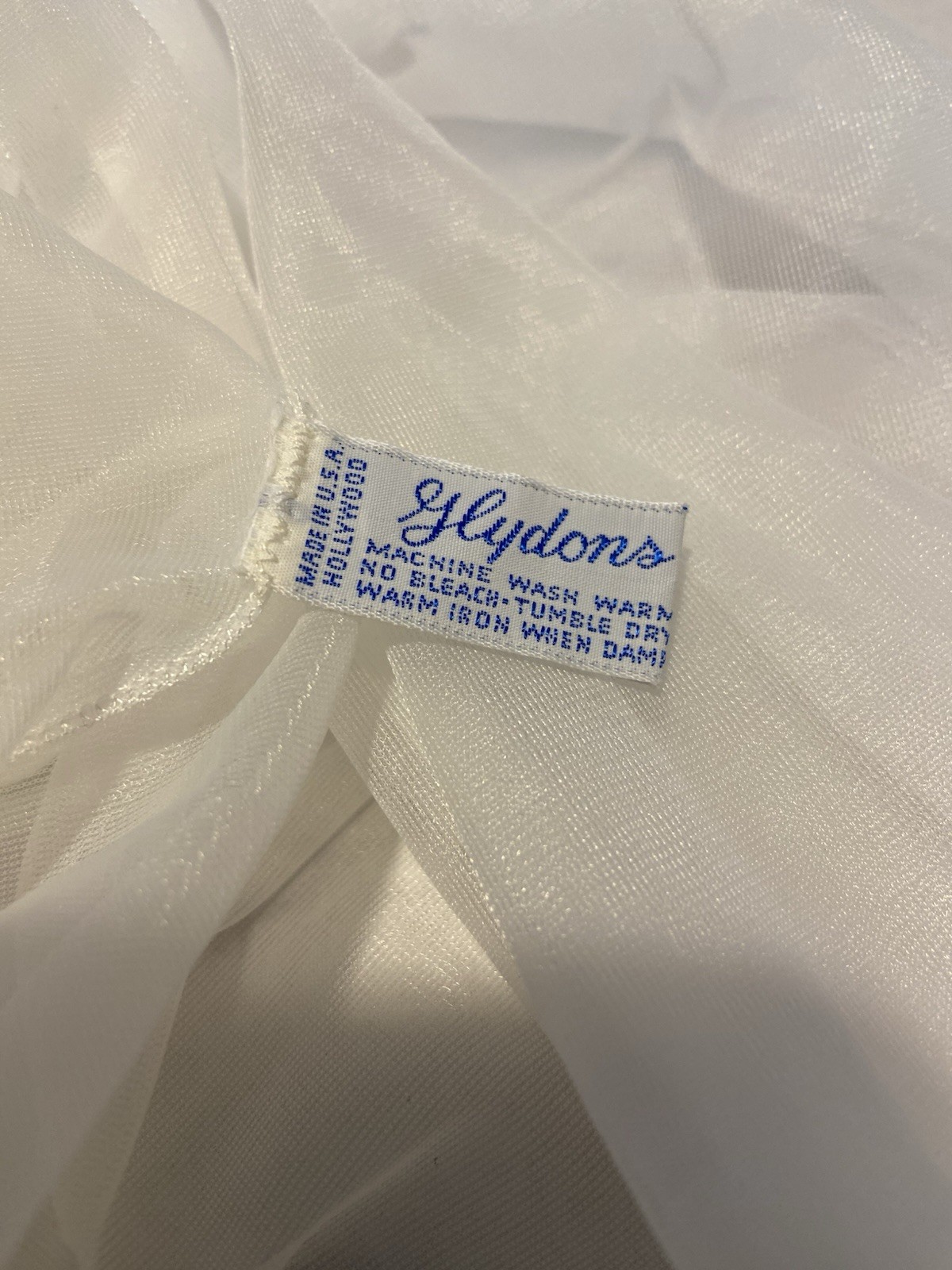 VTG Lingerie Glydons Slip Light Pink Robe White Set Fabric Covered Buttons ￼