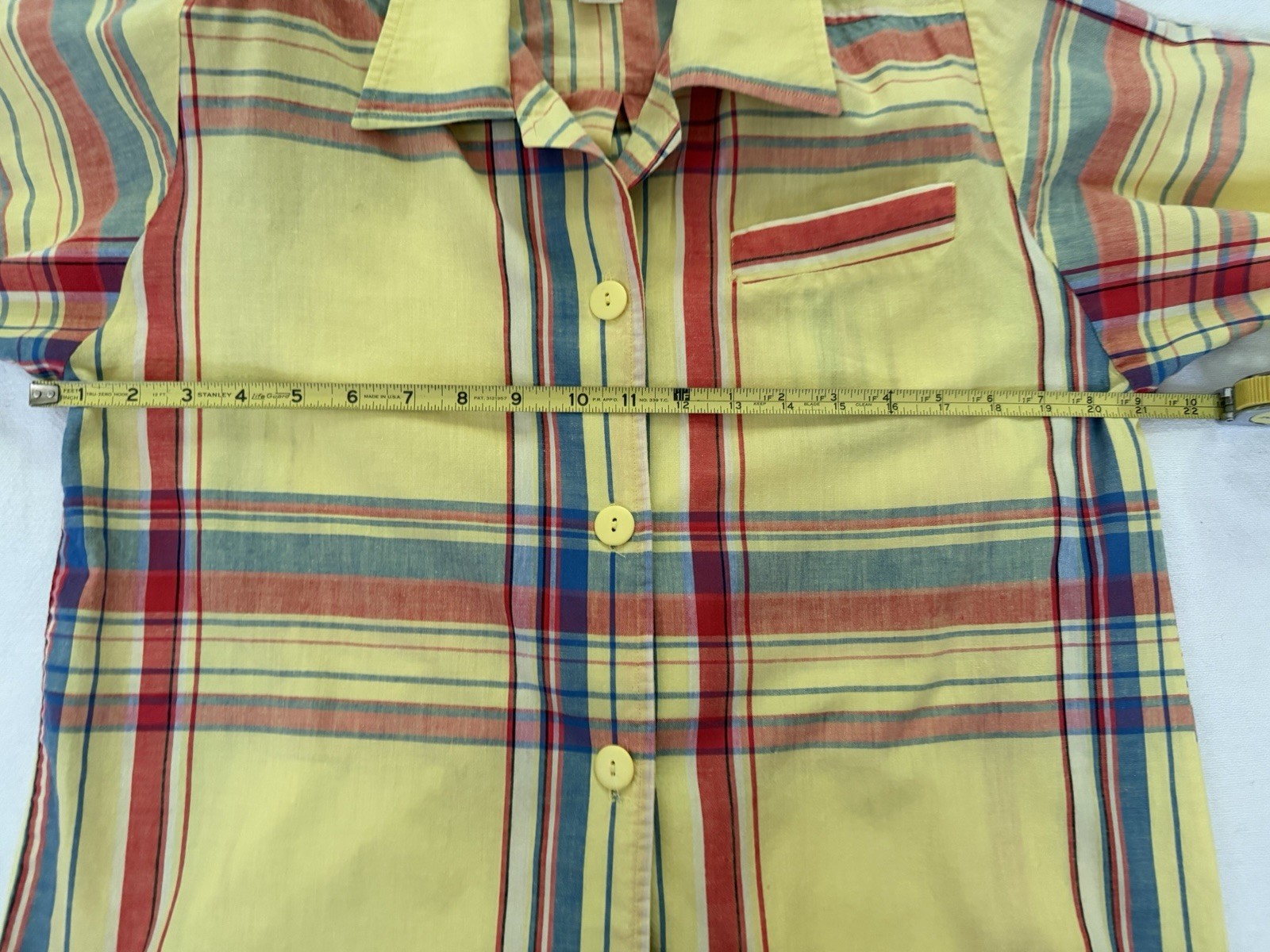 VTG 80S Workshop Fenn Wright & Manson Blouse Shoulder Pads Cropped /ShortTop HK