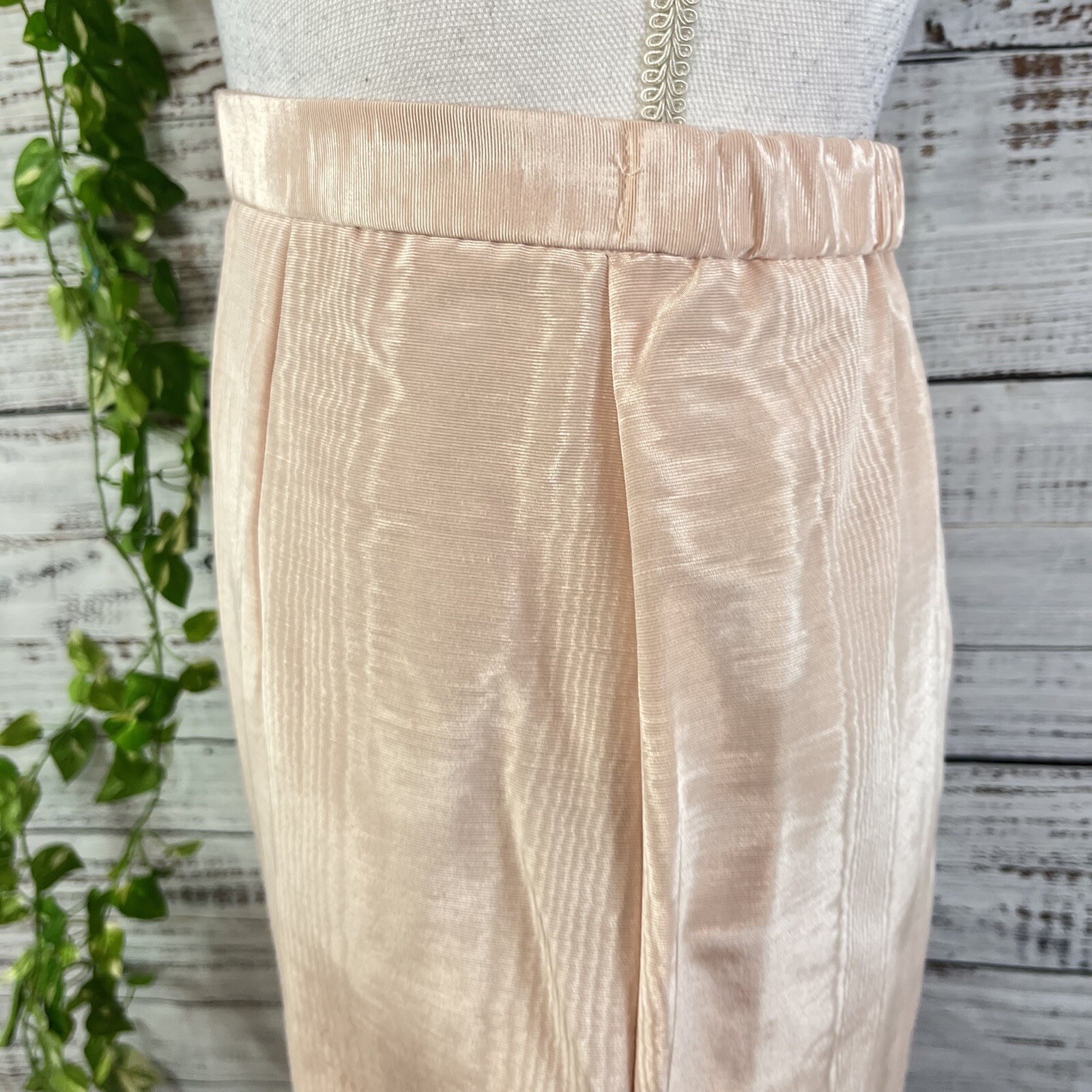 Scott McClintock 80s Vintage Pink Taffeta Lace Skirt Suit Size 8 Wedding Prom