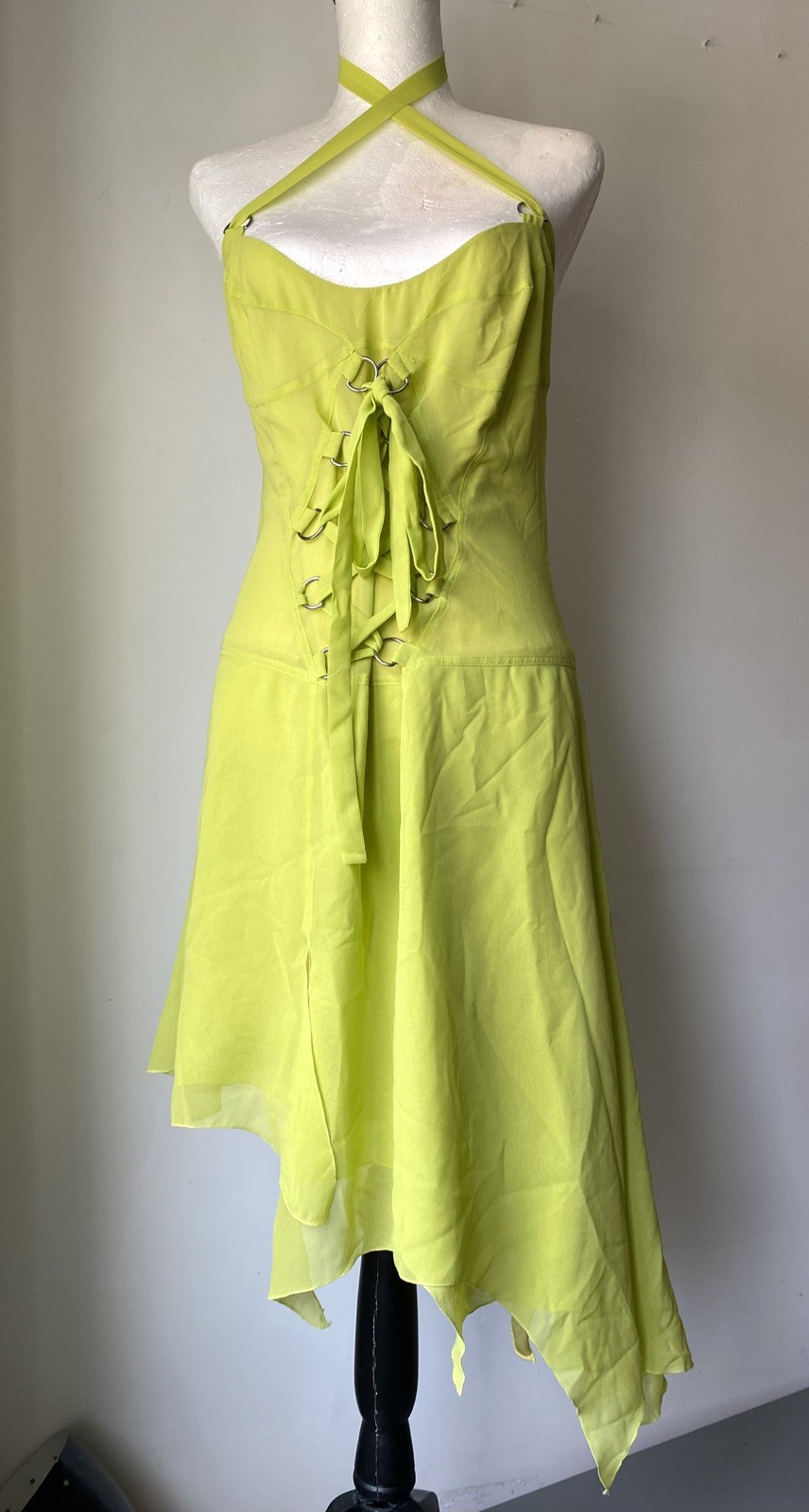 VINTAGE 90’s GIANNI VERSACE jeans couture dress size 48 XL