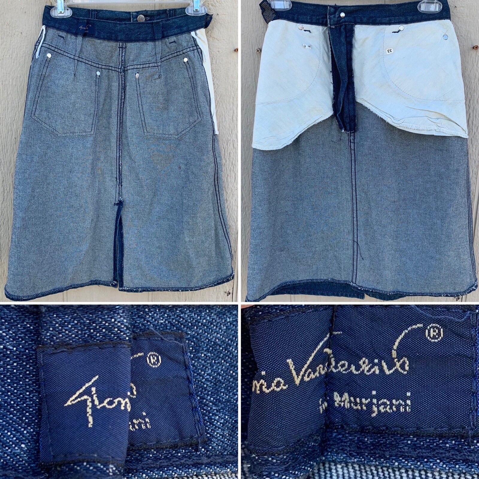 Vintage Gloria Vanderbilt for Murjani Denim Skirt High Waist 8 24 1/2” Waist