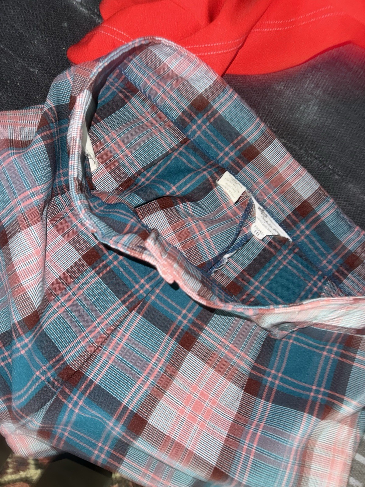 Vintage 1970s K-Mart Women’s Plaid Pleated Wide-Leg Pants Pockets Size 18